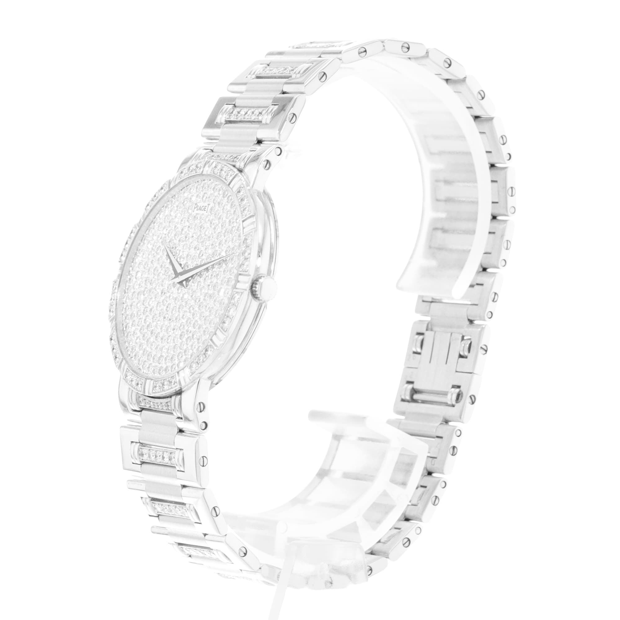 Piaget Dancer 84024 31mm Vintage Diamonds White Gold Ladies Watch