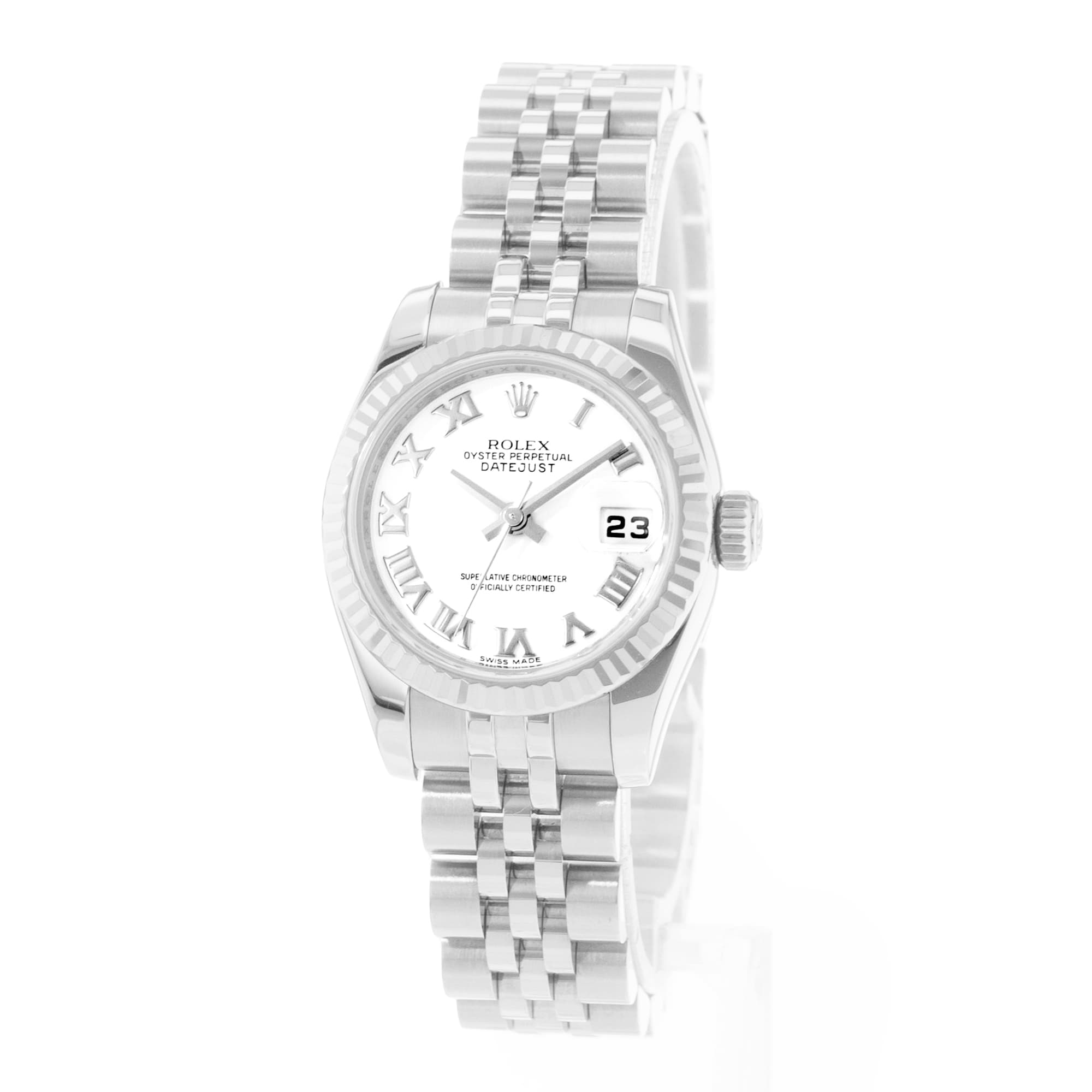 Rolex Datejust 26 179174 Silver Roman Dial Steel Jubilee Automatic Ladies Watch