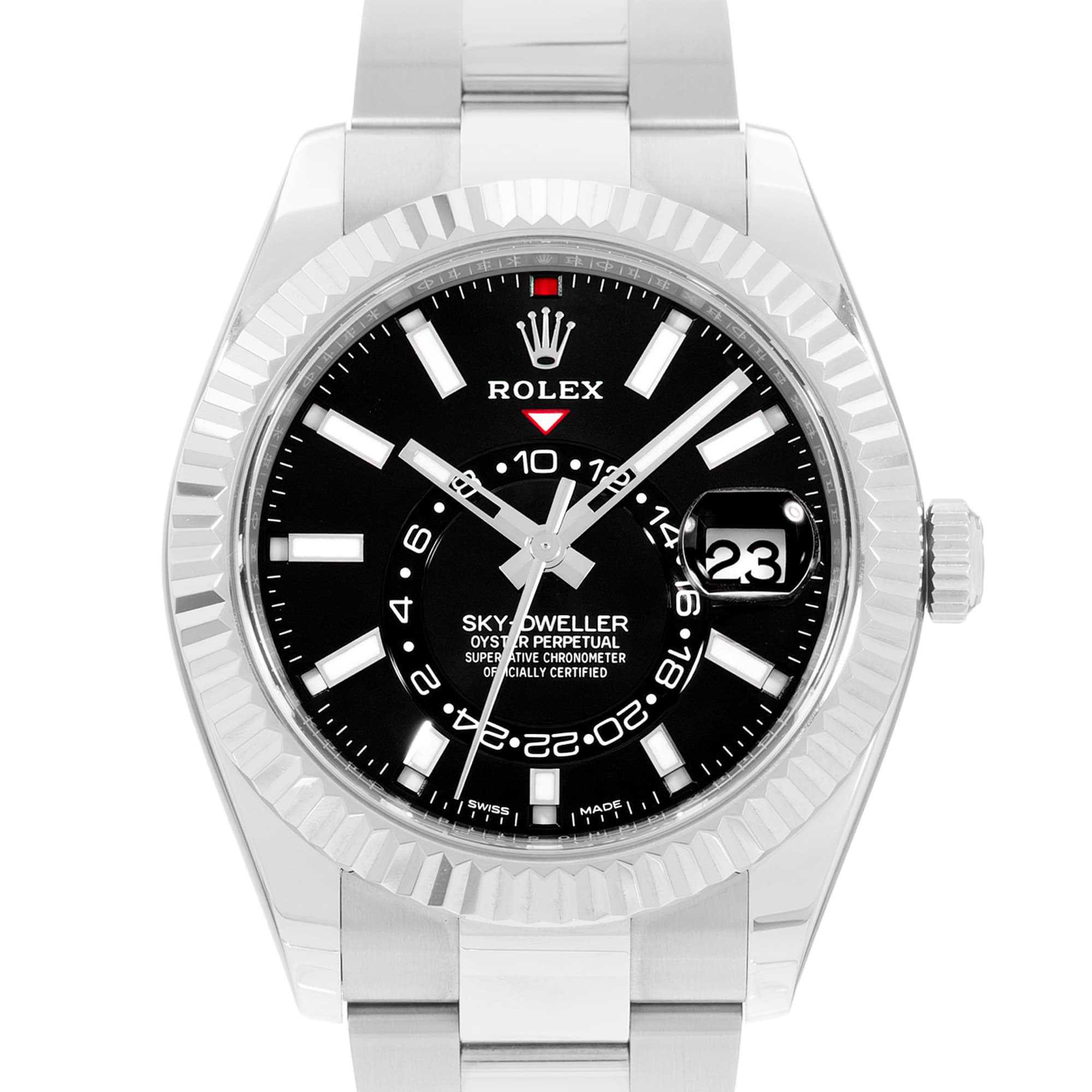 Rolex Sky-Dweller 326934 42mm Black Dial Steel Oyster Mens Watch Card 2021
