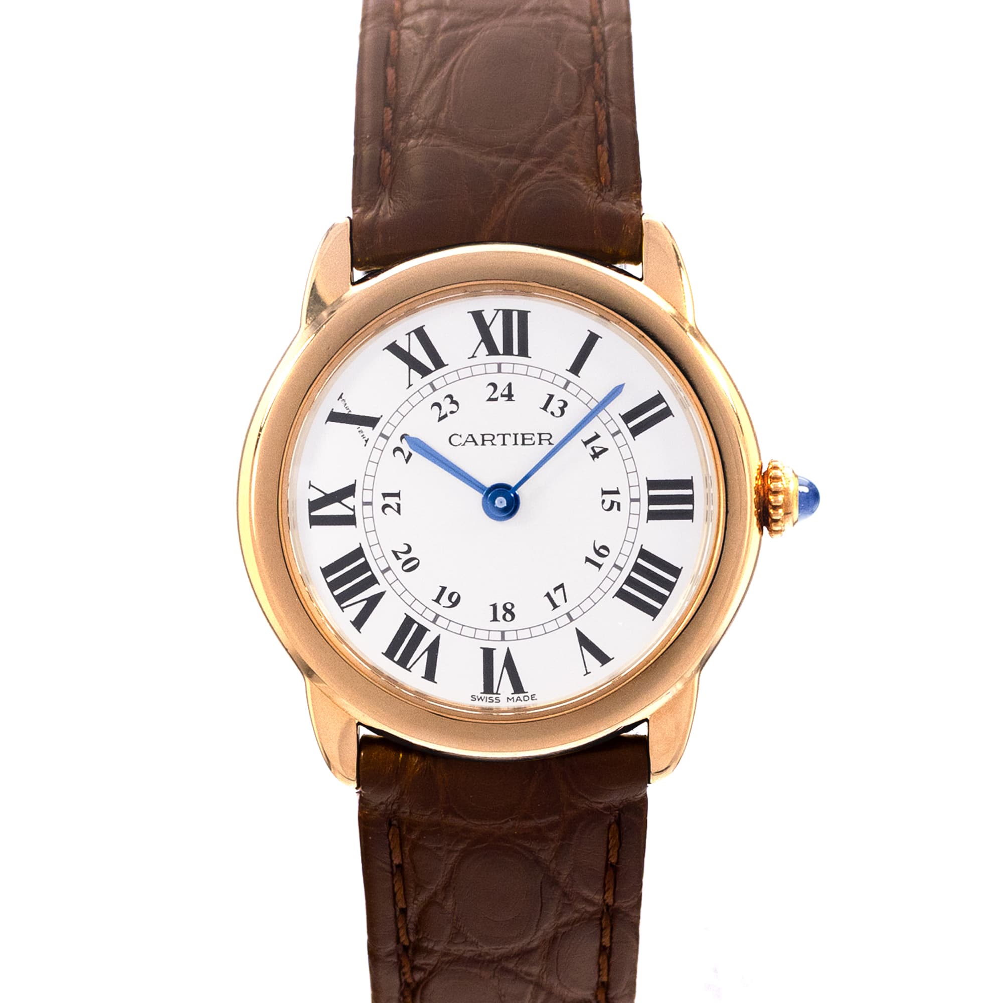 Cartier Ronde Solo de Cartier W6700355 2987 29mm Silver Yellow Gold Ladies Watch