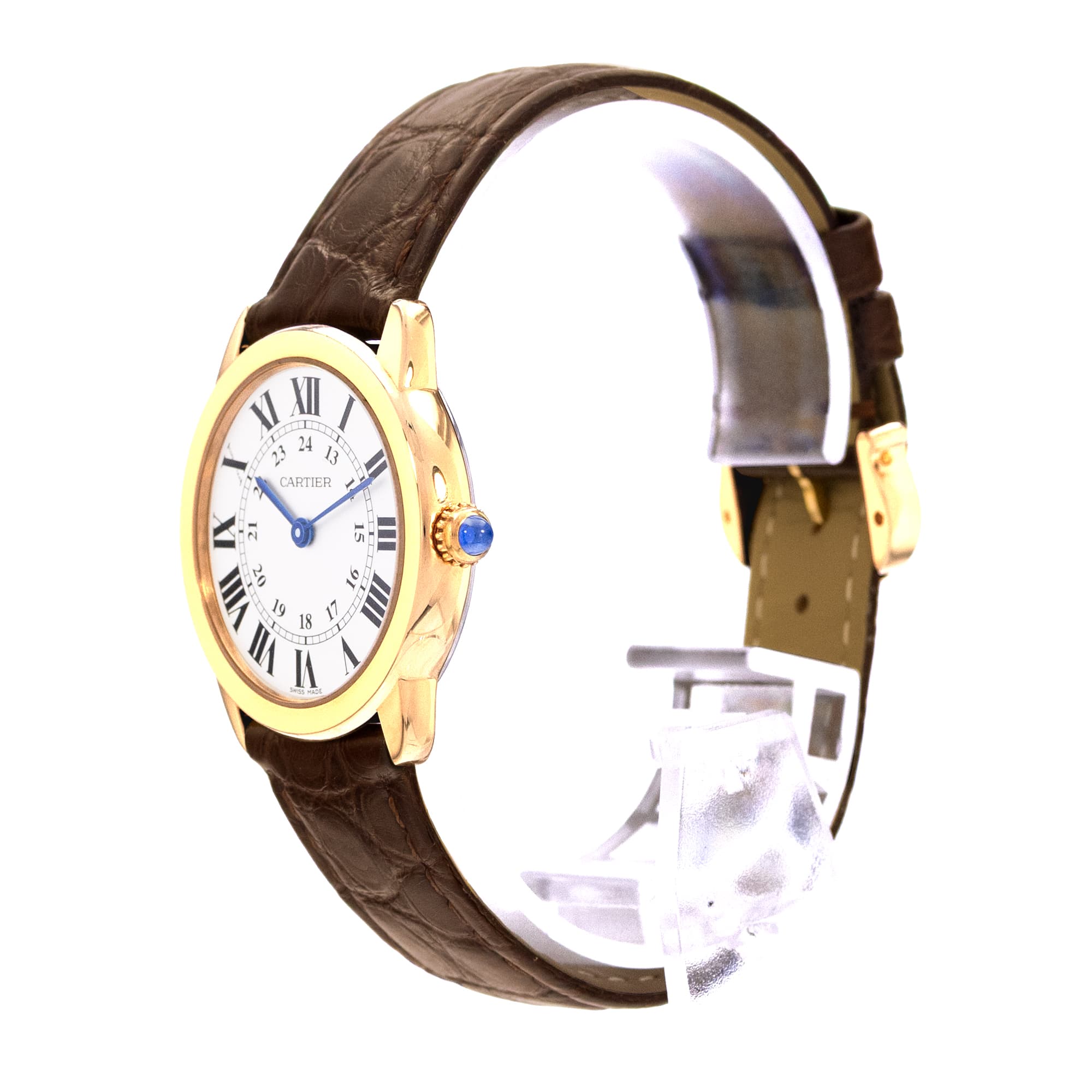 Cartier Ronde Solo de Cartier W6700355 2987 29mm Silver Yellow Gold Ladies Watch