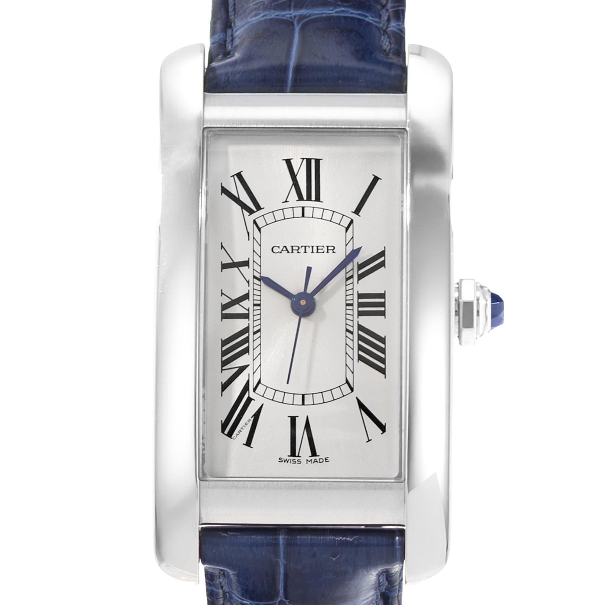 Cartier Tank Americaine WSTA0017 3971 22mm Medium Silver Steel Ladies Watch