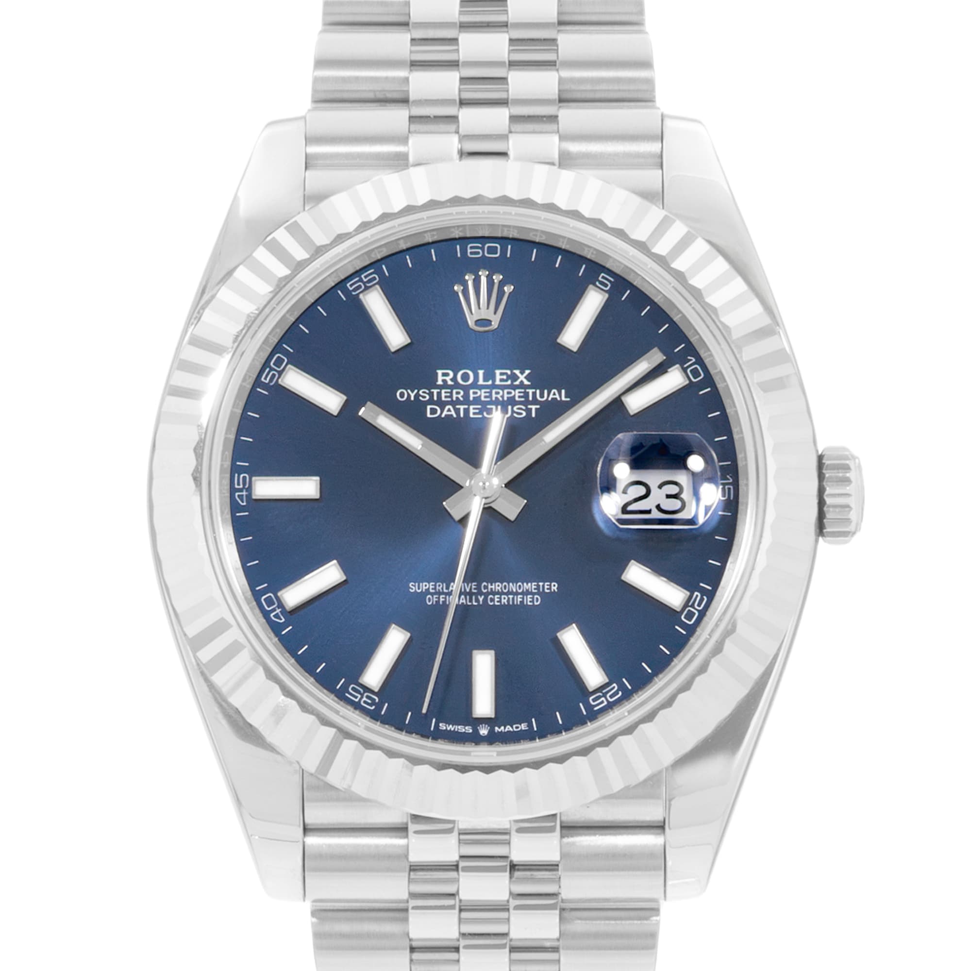 Rolex Datejust 41 126334 Blue Dial Steel Mens Watch Box Card