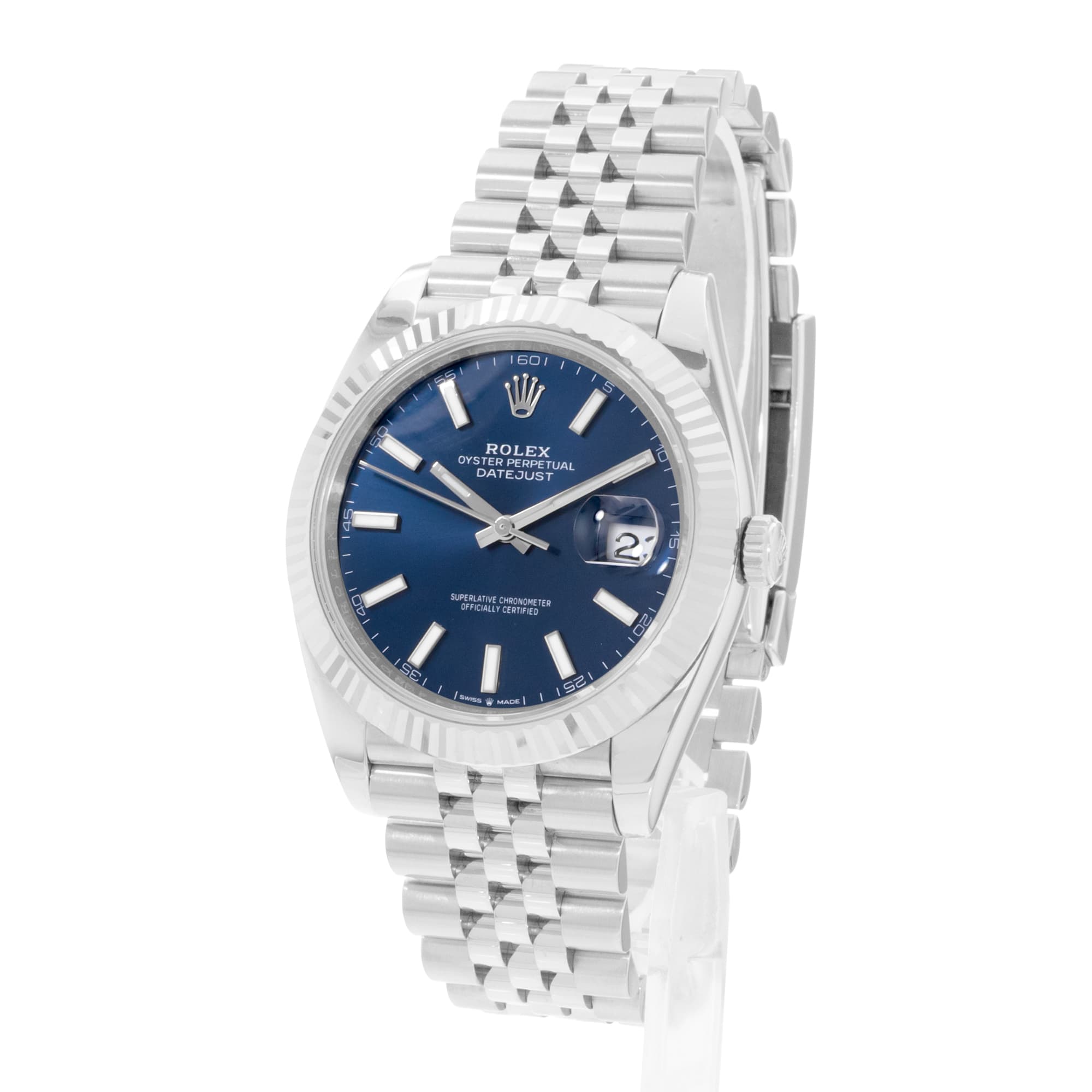 Rolex Datejust 41 126334 Blue Dial Steel Mens Watch Box Card
