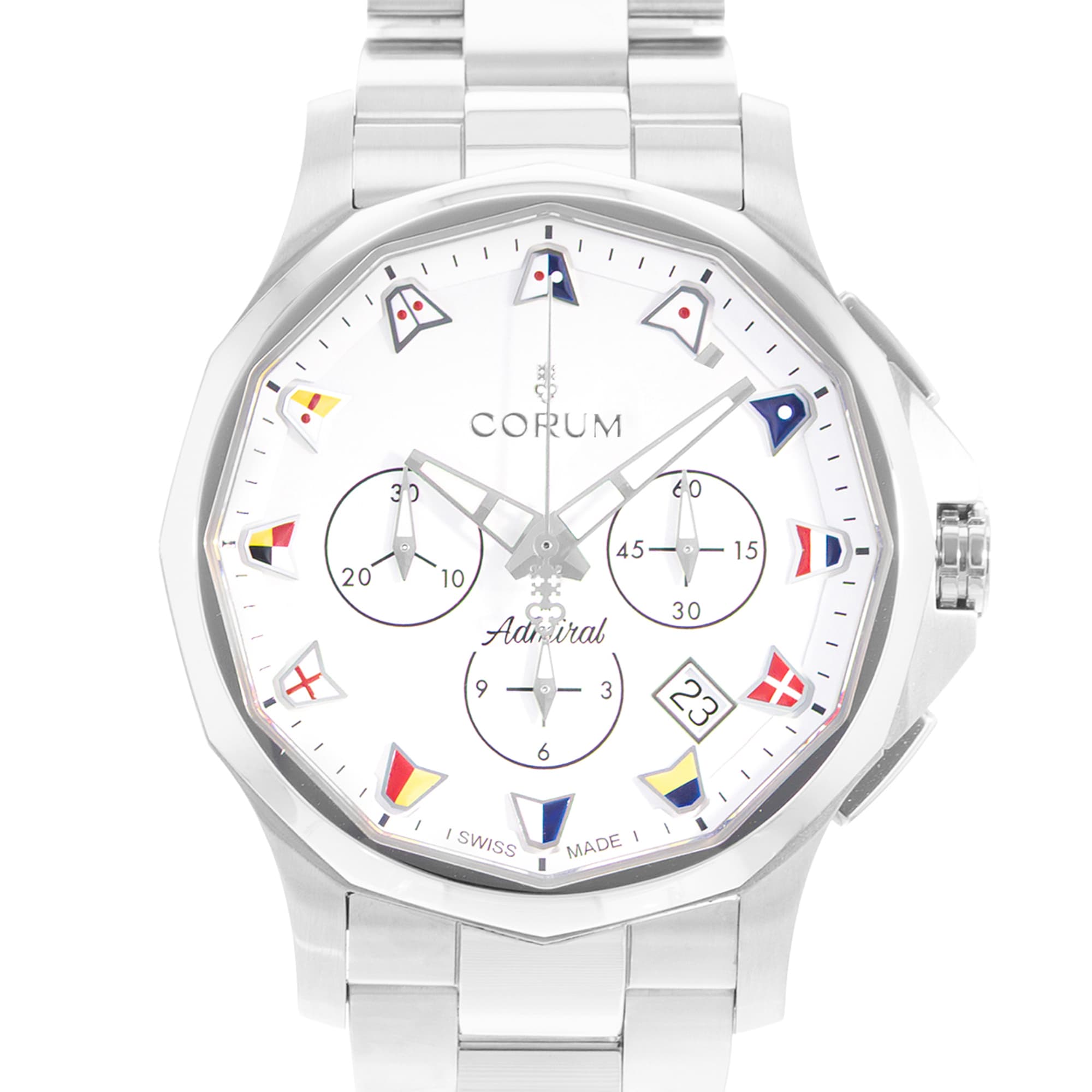 Corum Admiral 984.111.20/V705 AA52 42mm Steel Mens Watch Box Card