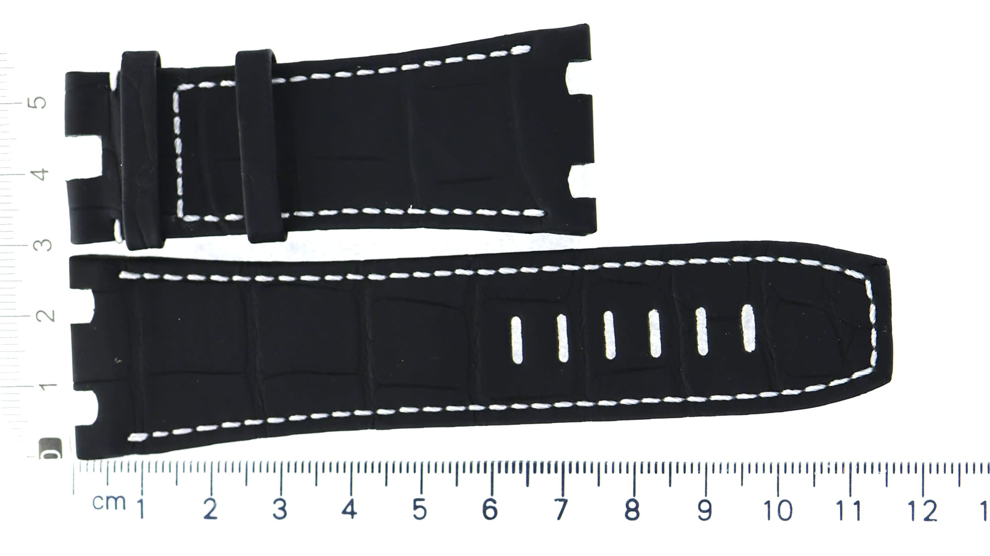 Unworn factory Audemars Piguet black leather strap 29x24.5mm