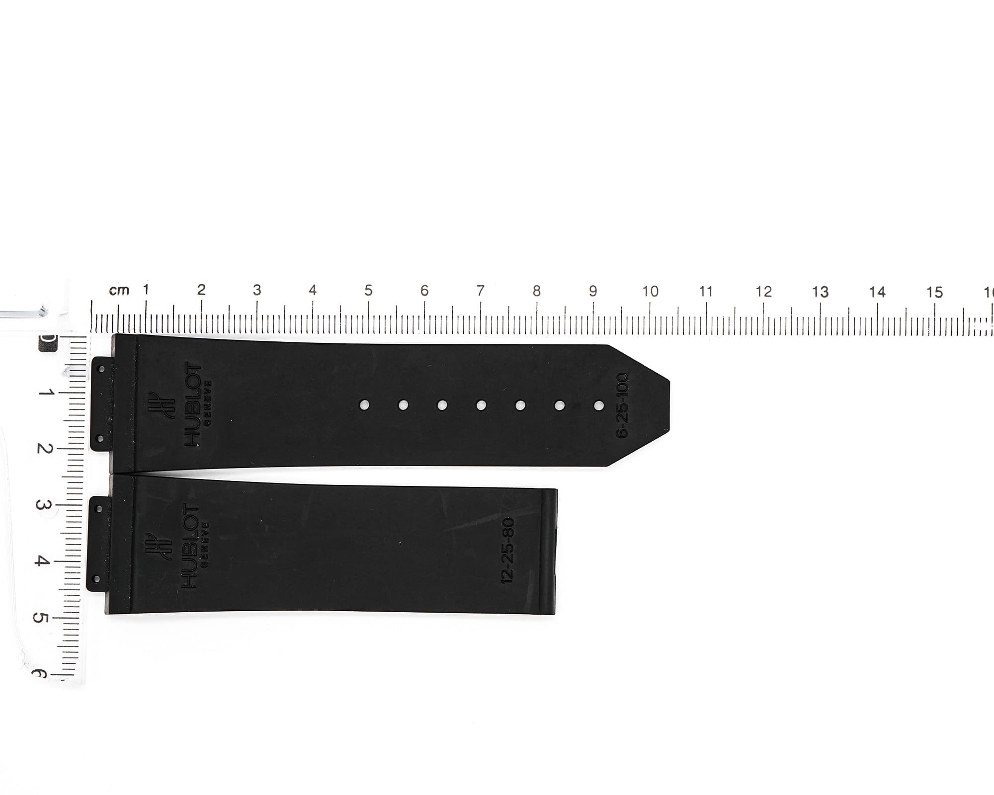 Factory Original Rubber Hublot strap, Black, 25x22mm
