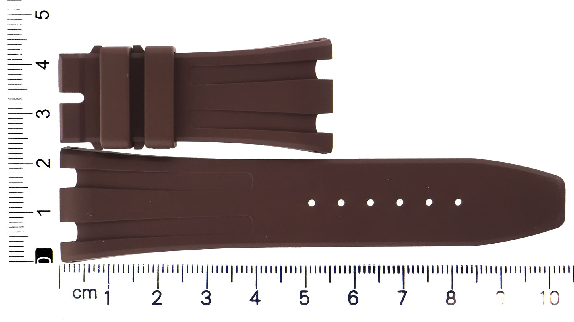 Unworn factory Audemars Piguet brown rubber strap 23.5x18mm for Royal Oak