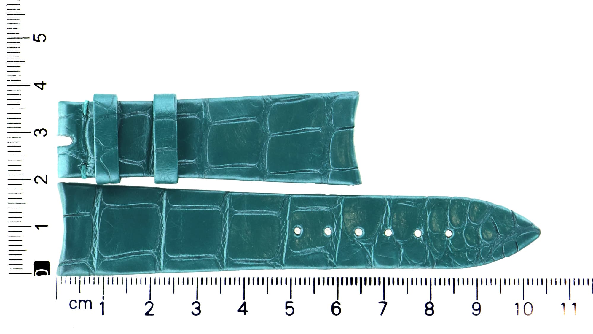 Unworn factory Audemars Piguet green teal aqua color leather strap 20x16mm