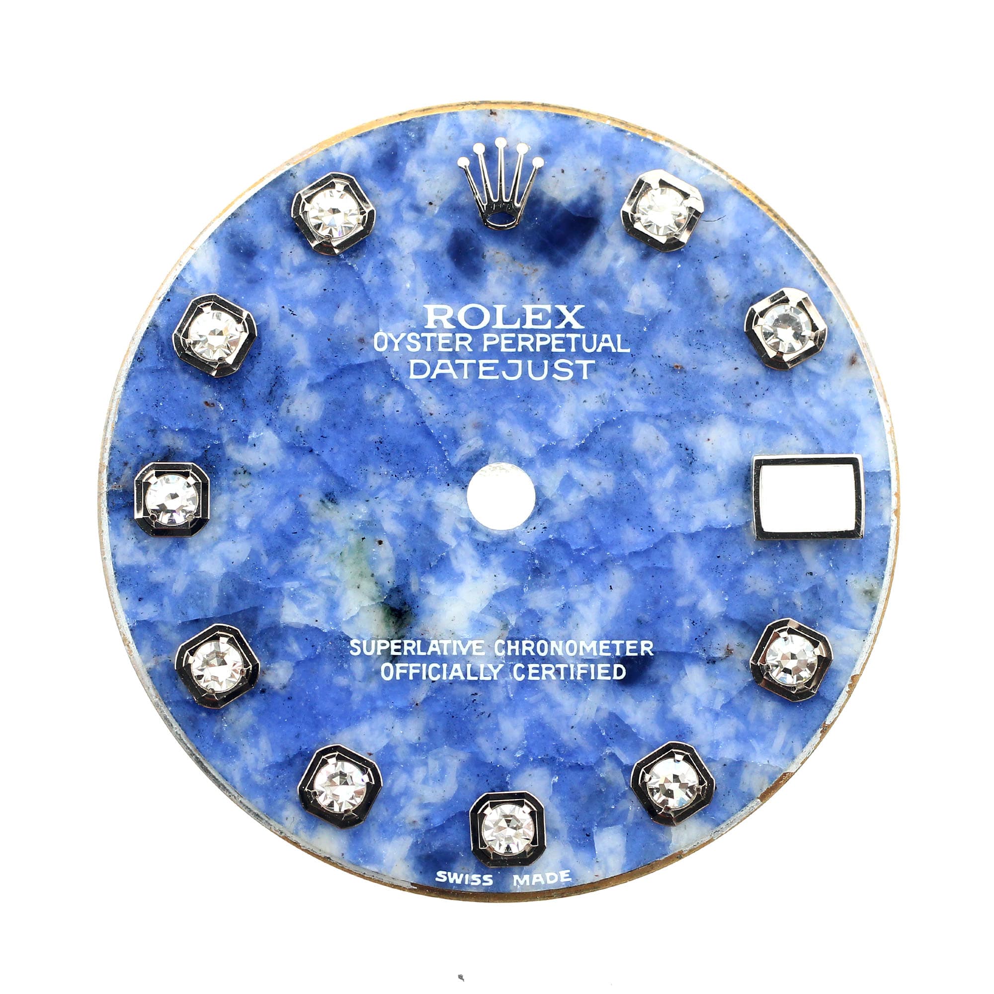 Blue Sodalite dial 10 factory diamond for Rolex Datejust 31mm Blue
