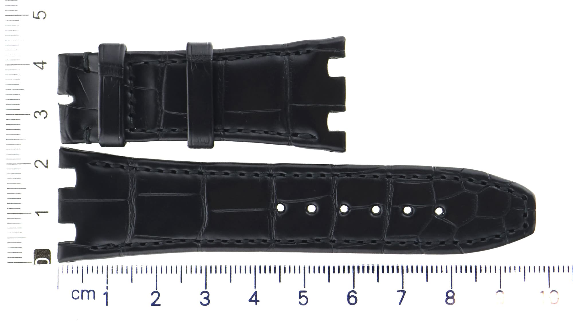 Unworn factory Audemars Piguet black leather strap 23.7x18.5mm