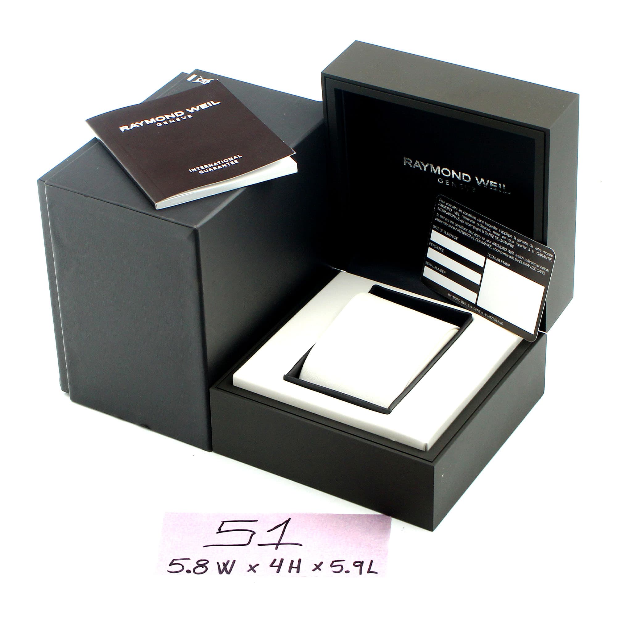 Box Raymond Weil 5.8W x 4H x 5.9L