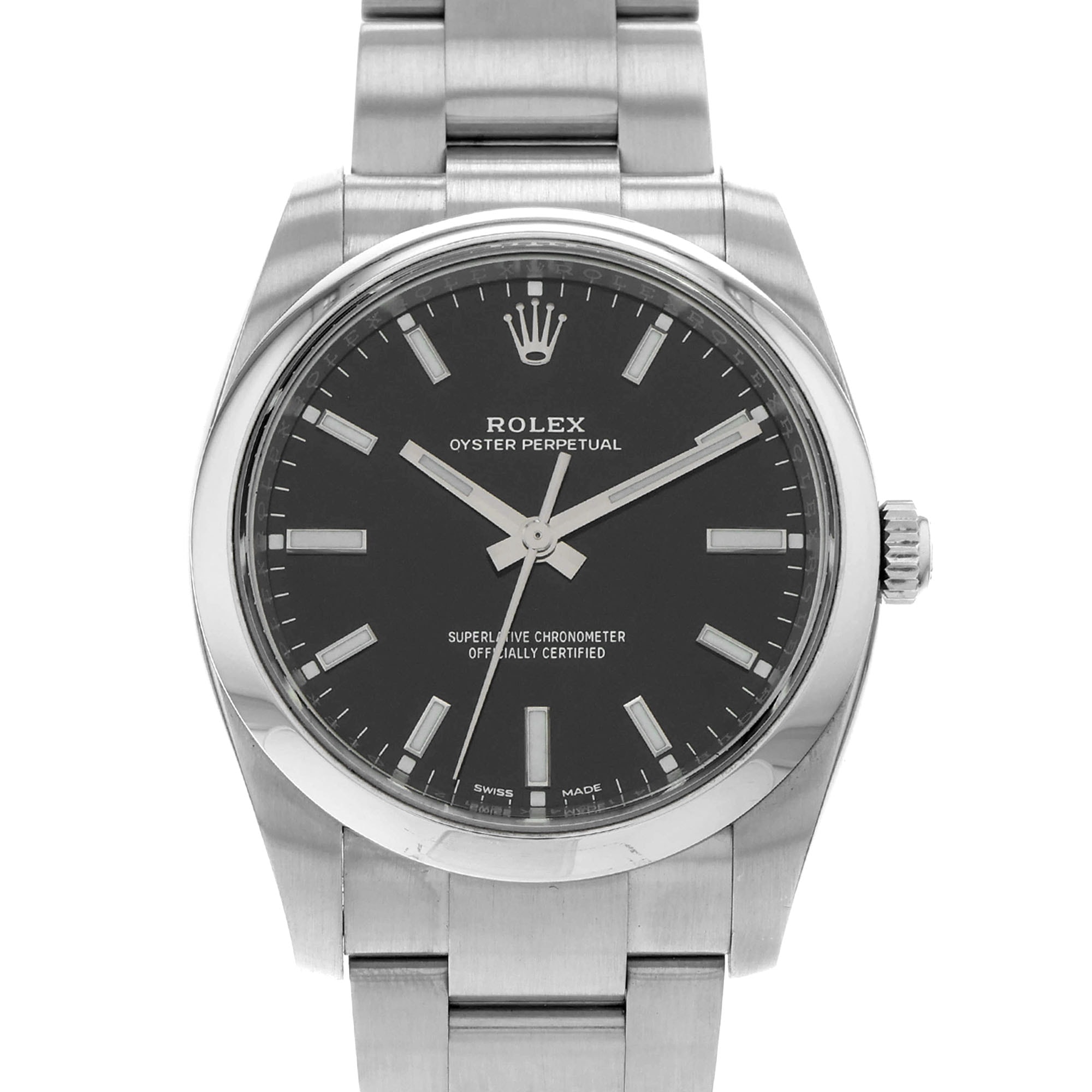 Rolex Oyster Perpetual 34 114200 Black Dial Automatic Mens