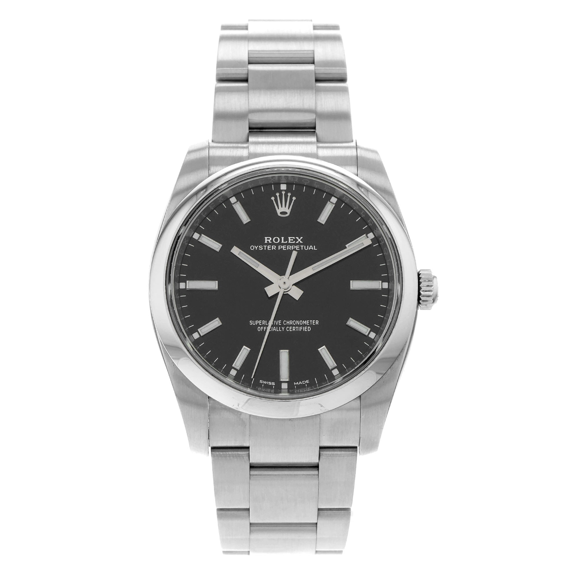 Rolex Oyster Perpetual 34 114200 Black Dial Automatic Mens