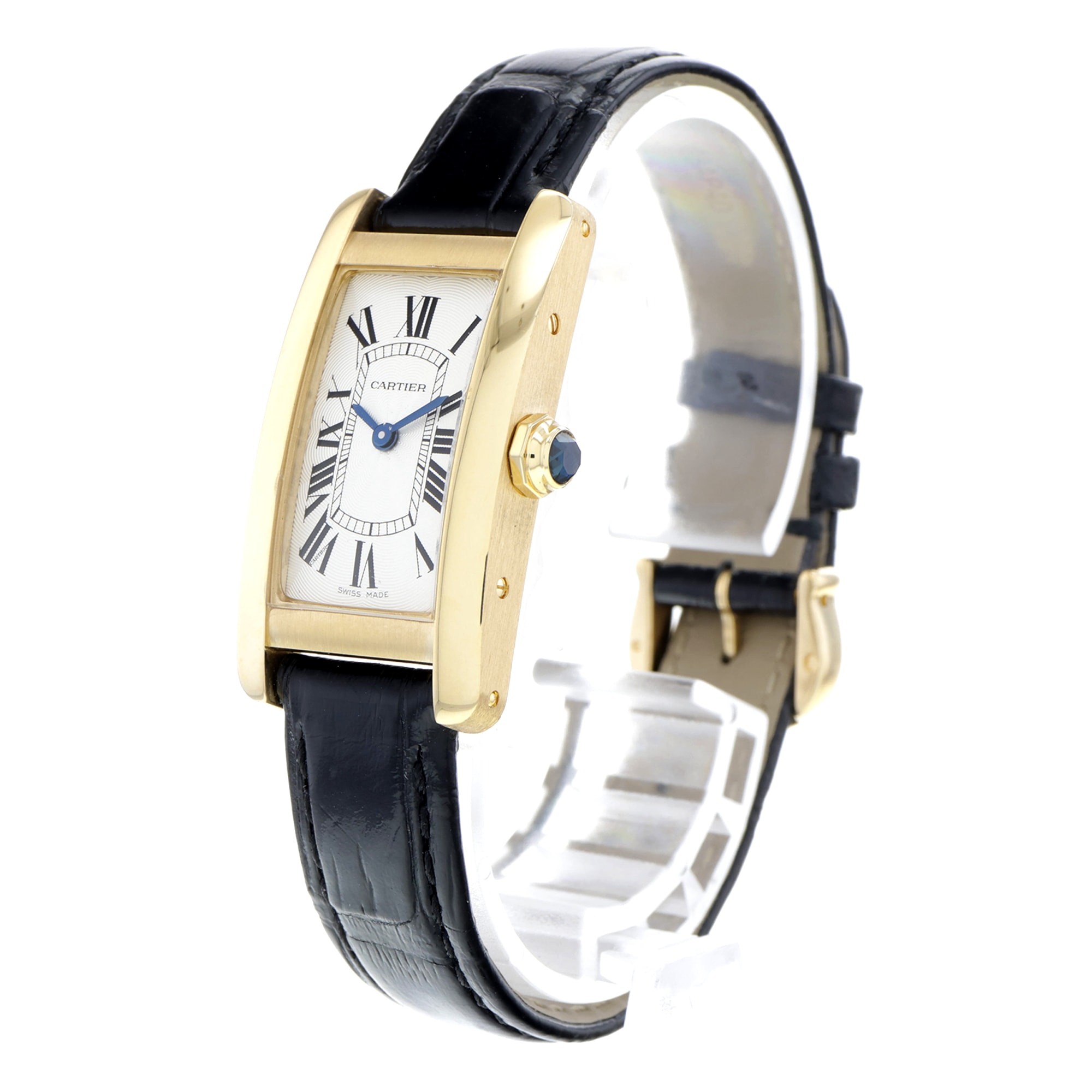 Cartier Tank Americaine 19mm WGTA0039 2482 18k Yellow Gold Case