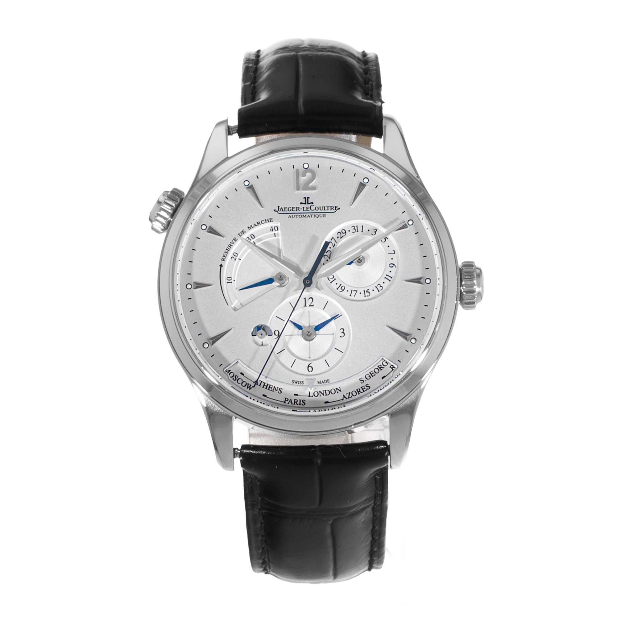 Jaeger-LeCoultre Master Geographic Q1428421 39mm Silver Steel Mens Watch 2017