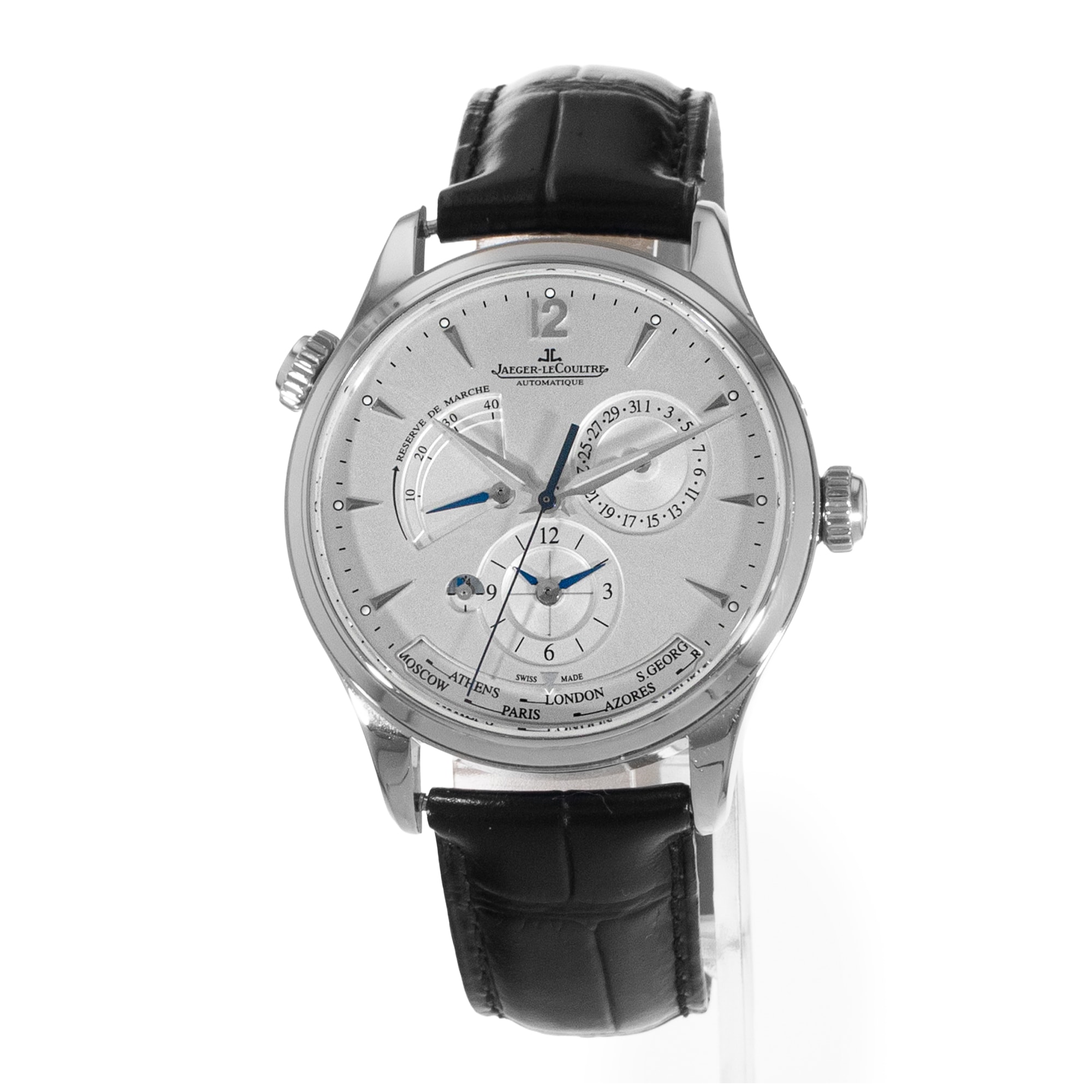 Jaeger-LeCoultre Master Geographic Q1428421 39mm Silver Steel Mens Watch 2017
