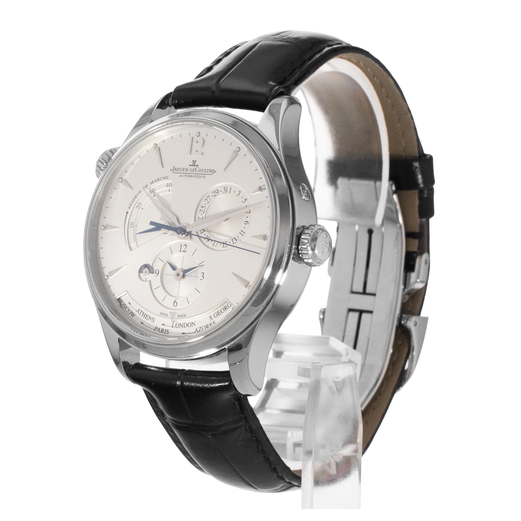 Jaeger-LeCoultre Master Geographic Q1428421 39mm Silver Steel Mens Watch 2017