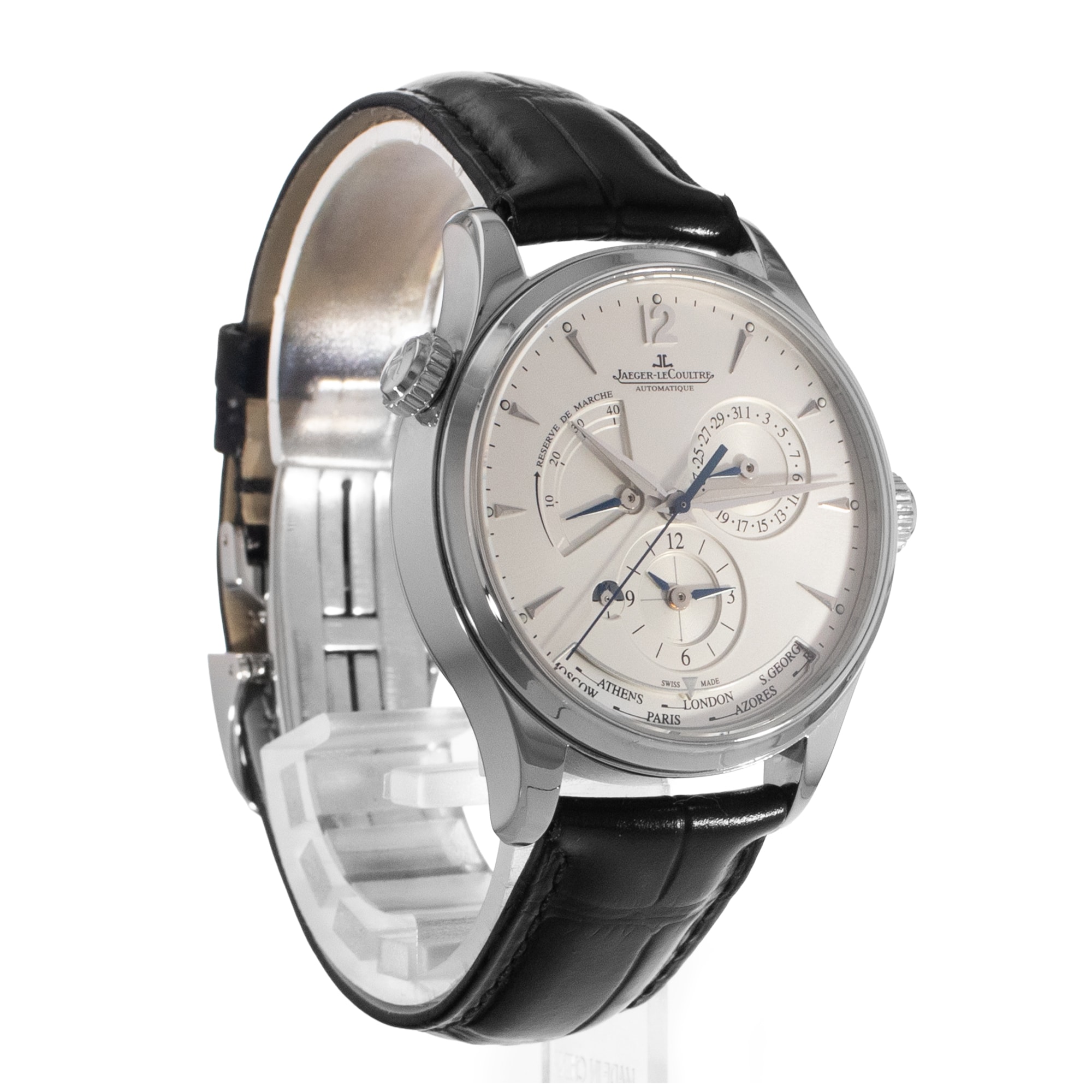 Jaeger-LeCoultre Master Geographic Q1428421 39mm Silver Steel Mens Watch 2017