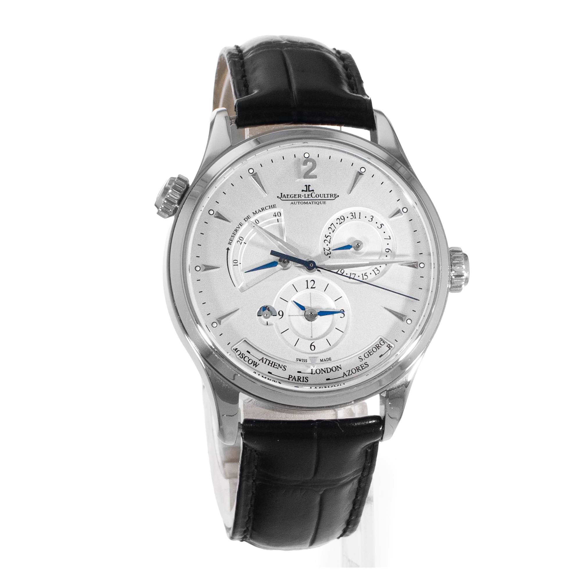 Jaeger-LeCoultre Master Geographic Q1428421 39mm Silver Steel Mens Watch 2017