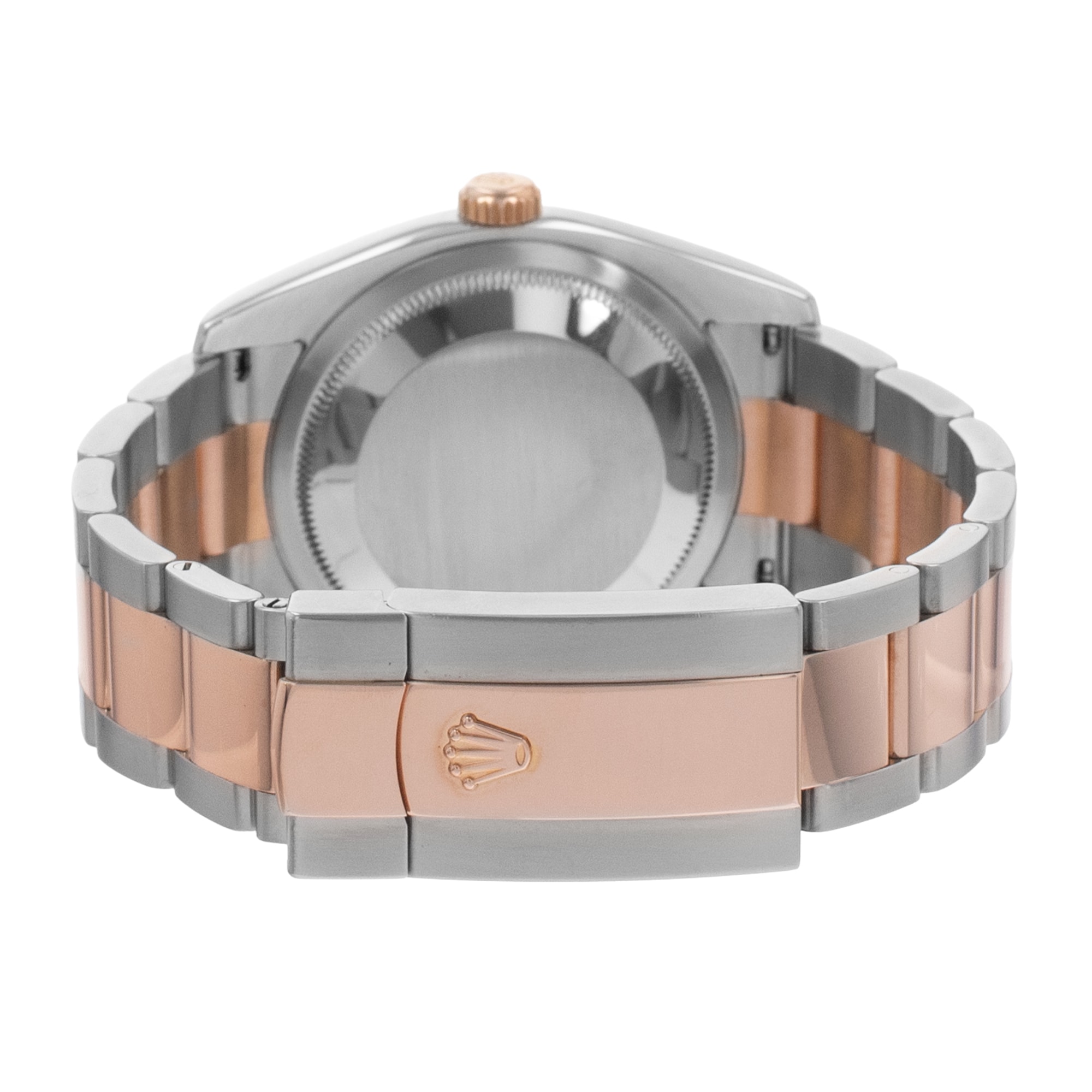 Rolex Datejust 36 116201 Black Index Steel Rose Gold Automatic Mens Watch 2008