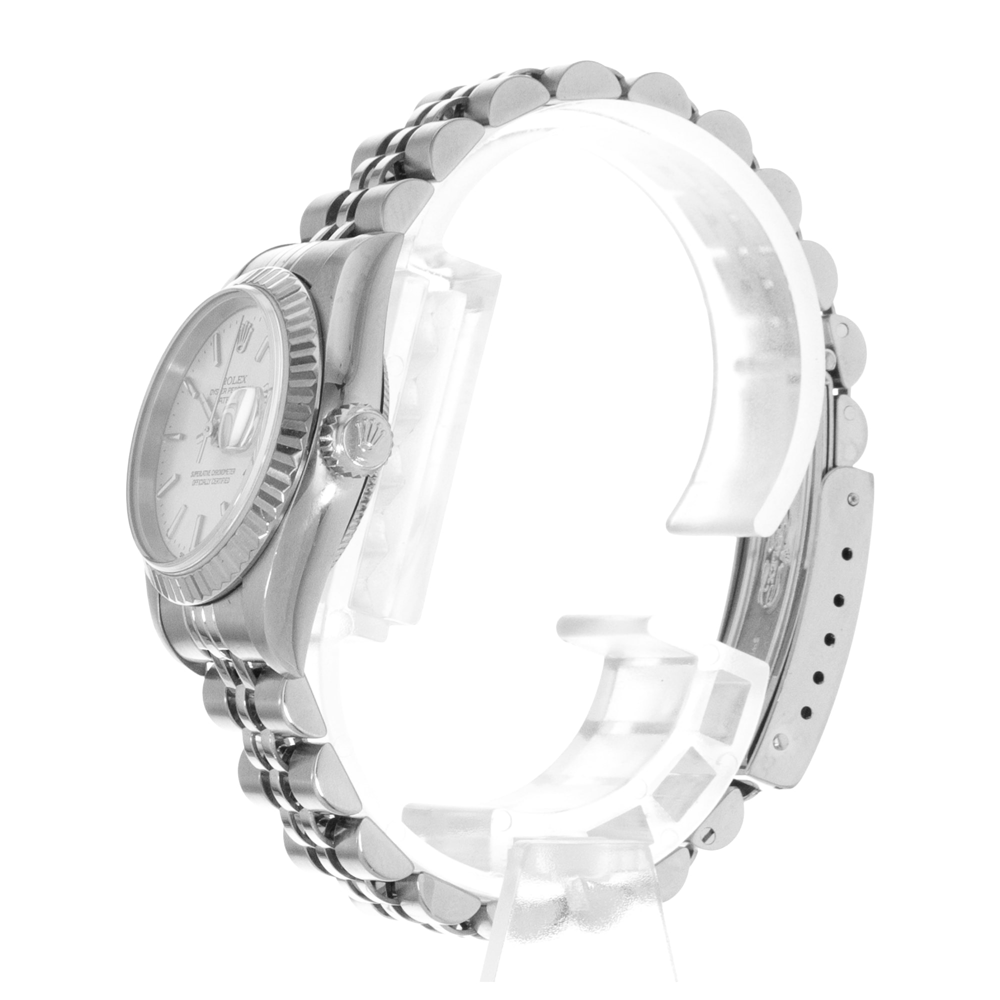 Rolex Datejust 26 79174 Silver Index Fluted Steel Jubilee Ladies Watch 2001