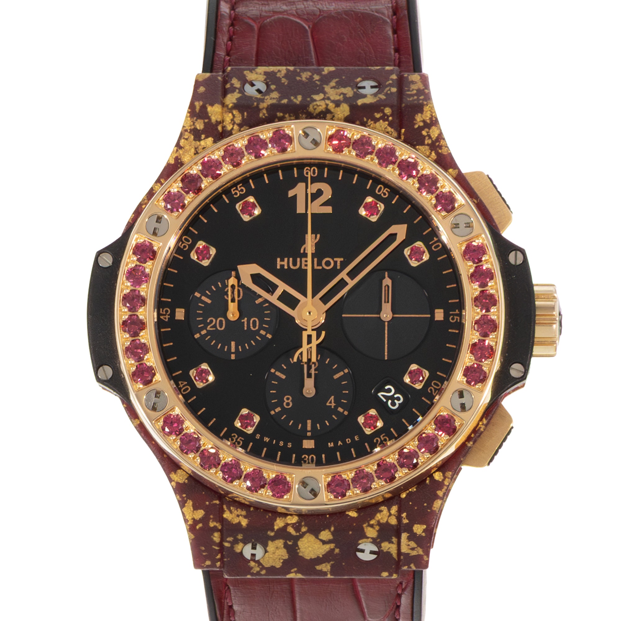 Hublot Big Bang 41mm 341.XG.1280.LR.1213 Gemstone Rose Gold Ladies Watch