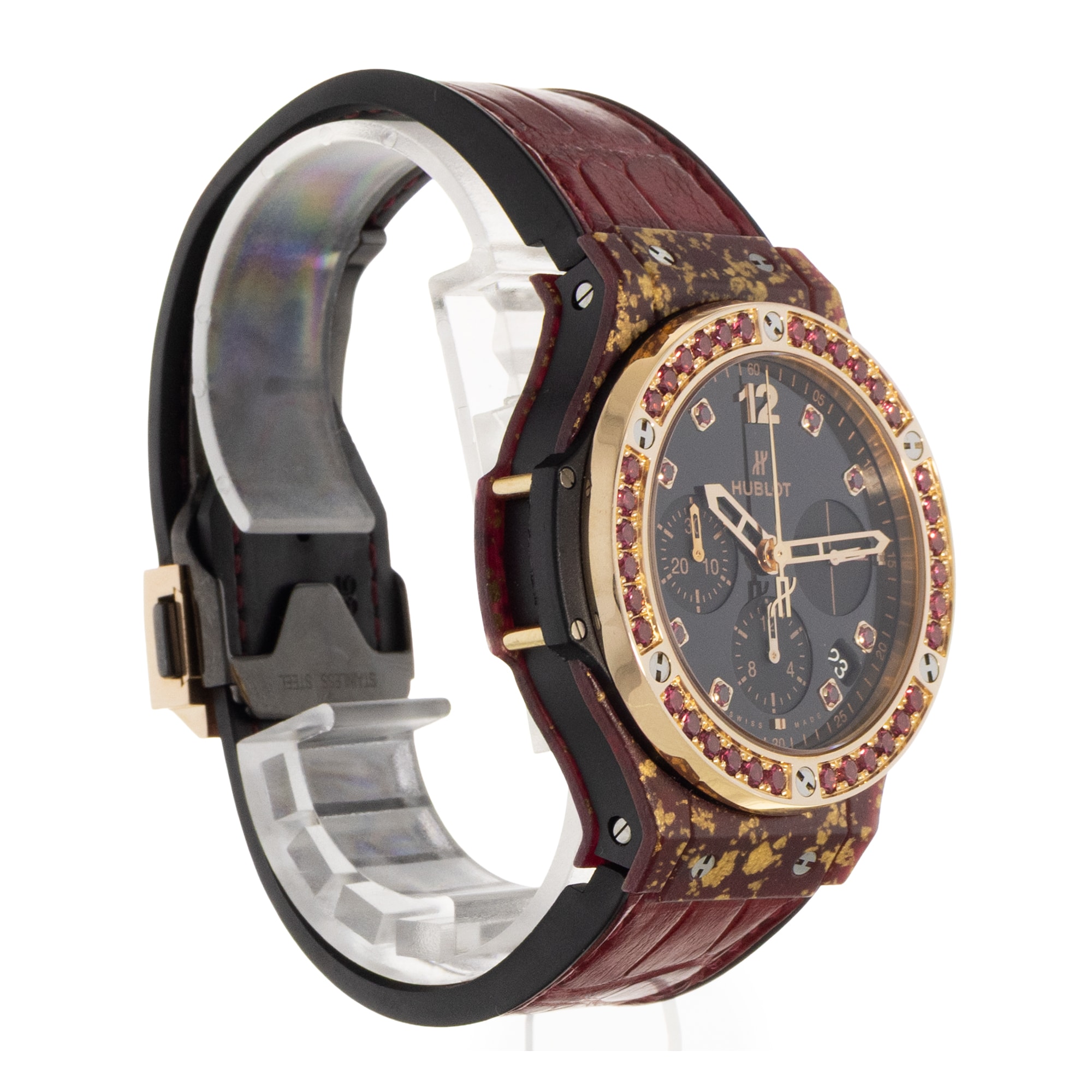 Hublot Big Bang 41mm 341.XG.1280.LR.1213 Gemstone Rose Gold Ladies Watch
