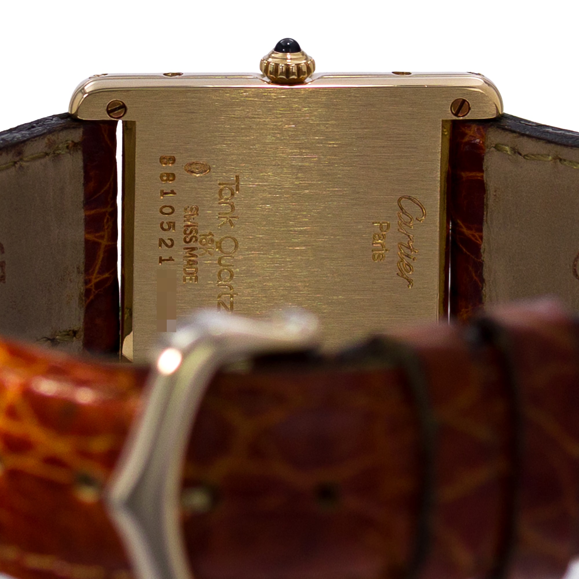 Cartier Tank Louis W1529756 Medium 25x30mm Roman Yellow Gold Mens Watch 2010