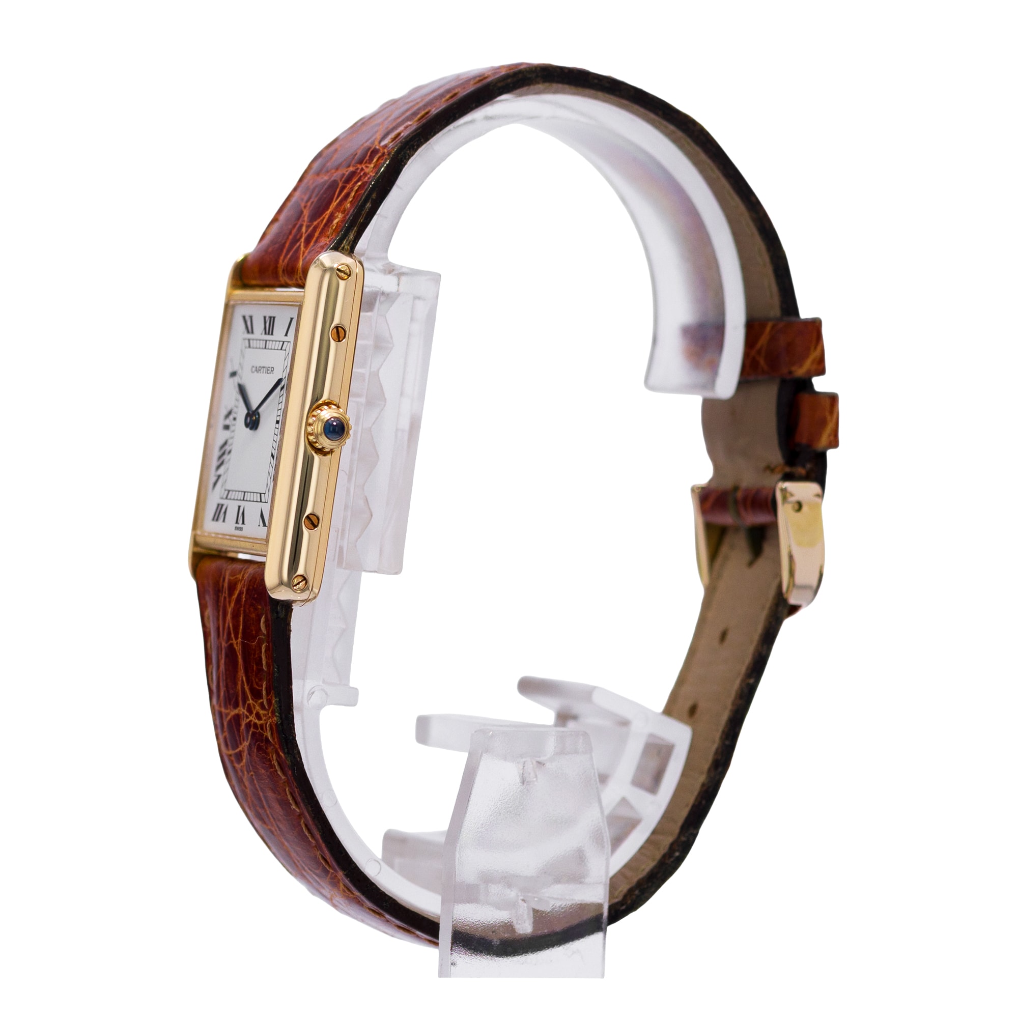 Cartier Tank Louis W1529756 Medium 25x30mm Roman Yellow Gold Mens Watch 2010