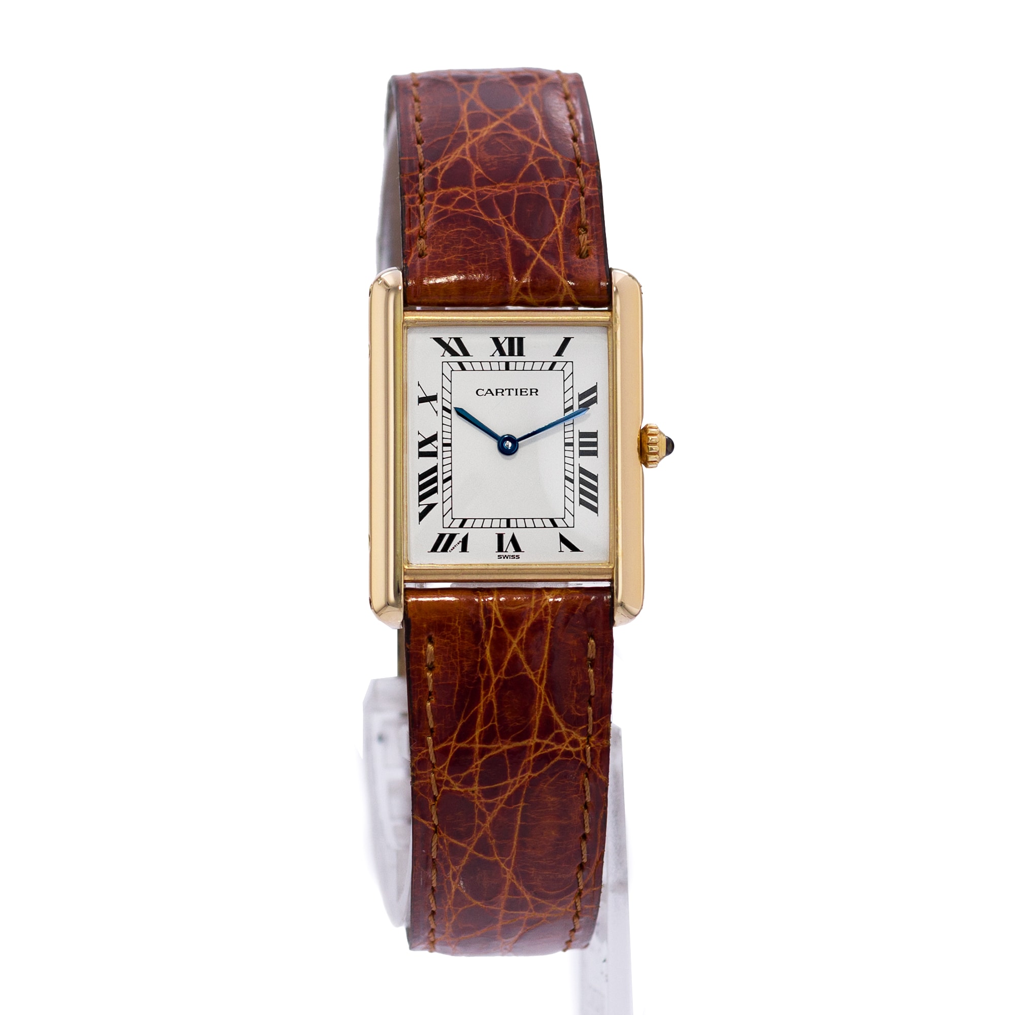 Cartier Tank Louis W1529756 Medium 25x30mm Roman Yellow Gold Mens Watch 2010