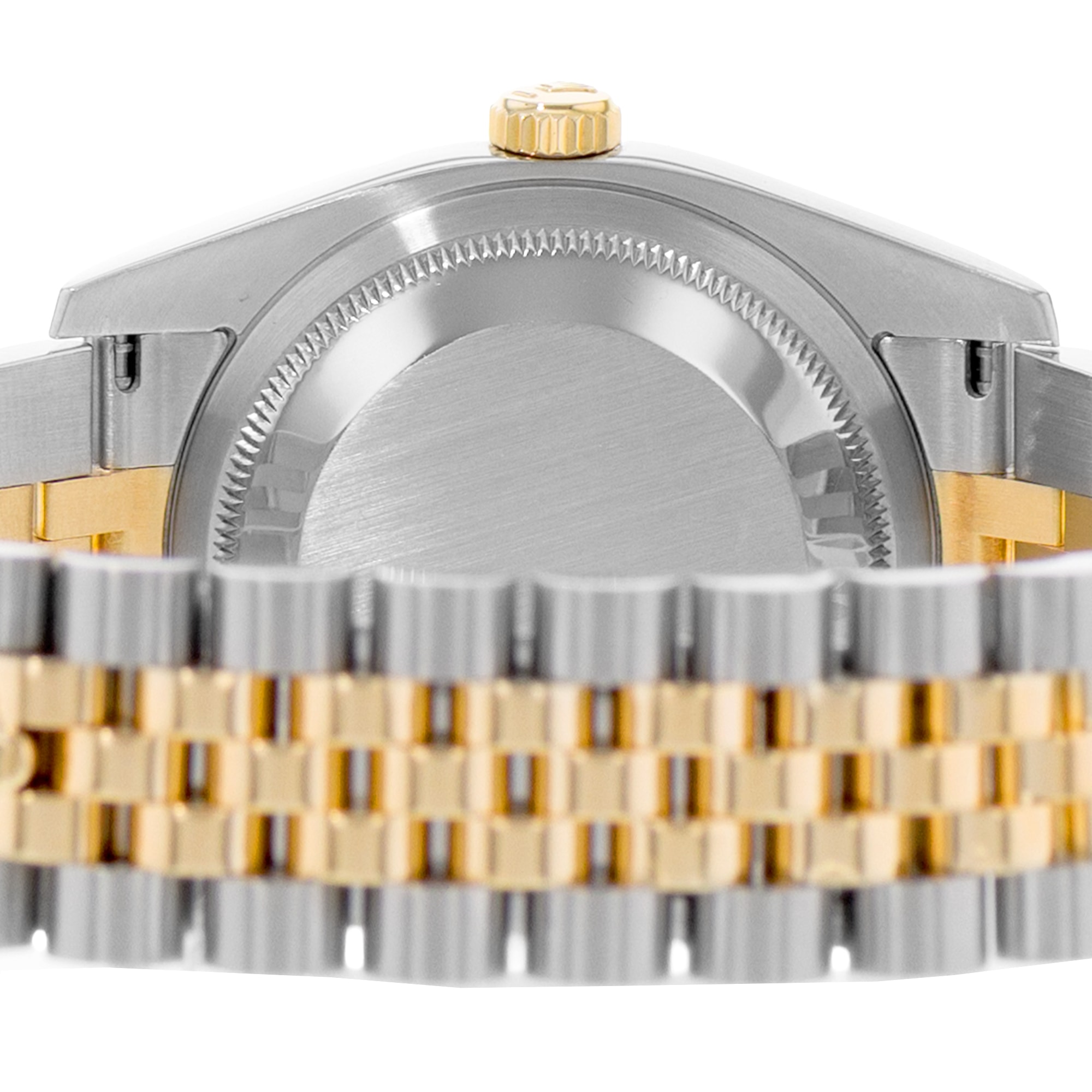 Rolex Datejust 36 116233 Champagne Diamond Fluted Steel Gold Mens Watch 2006