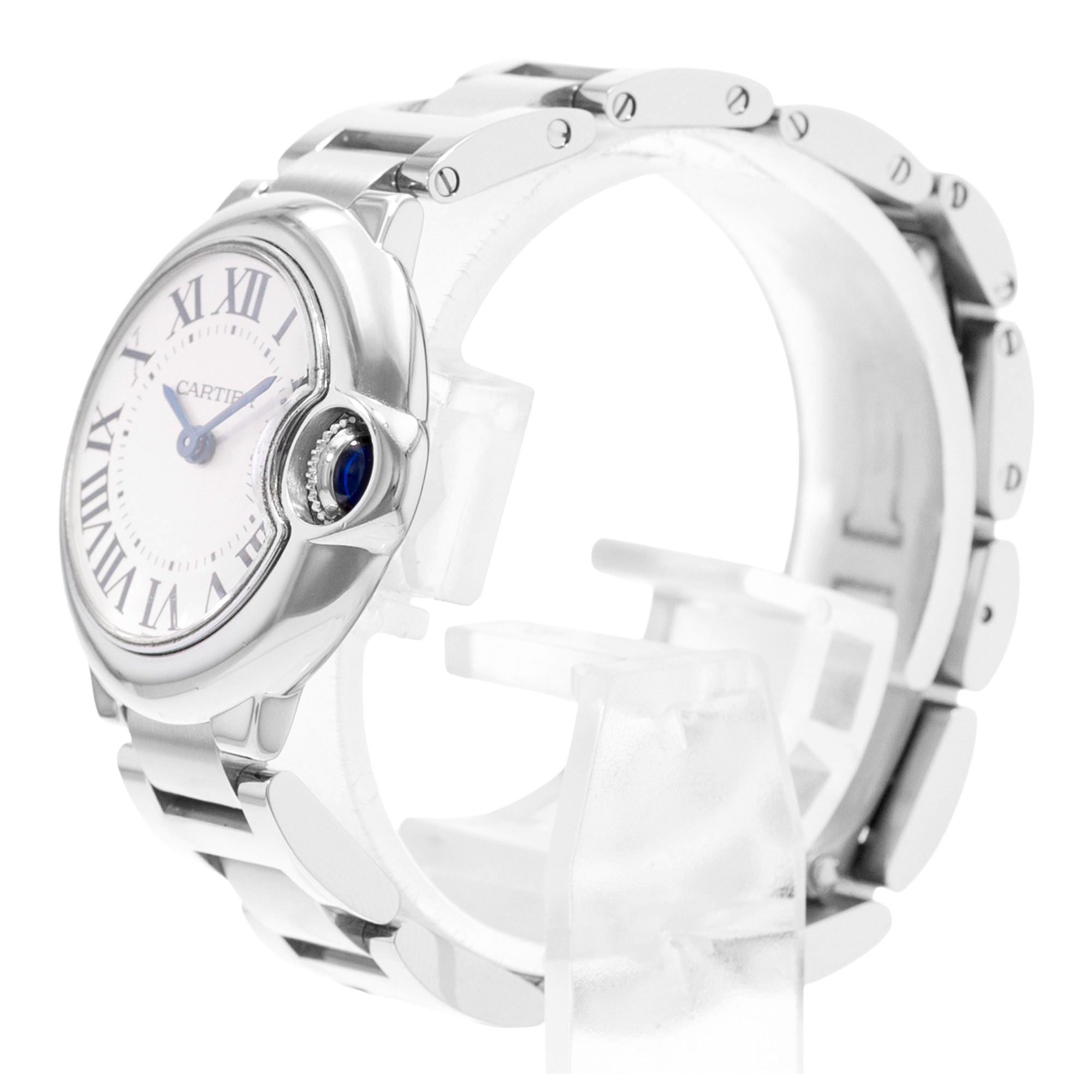 Cartier Ballon Bleu 28mm W69010Z4 3009 Silver Roman Dial Steel Ladies Watch 2015