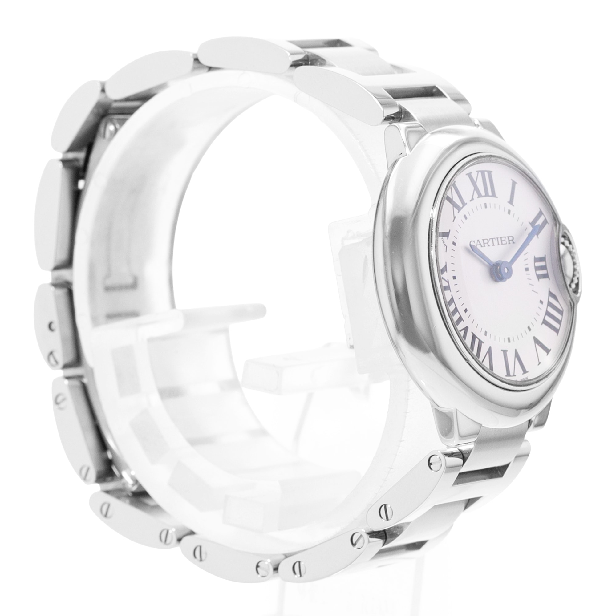 Cartier Ballon Bleu 28mm W69010Z4 3009 Silver Roman Dial Steel Ladies Watch 2015