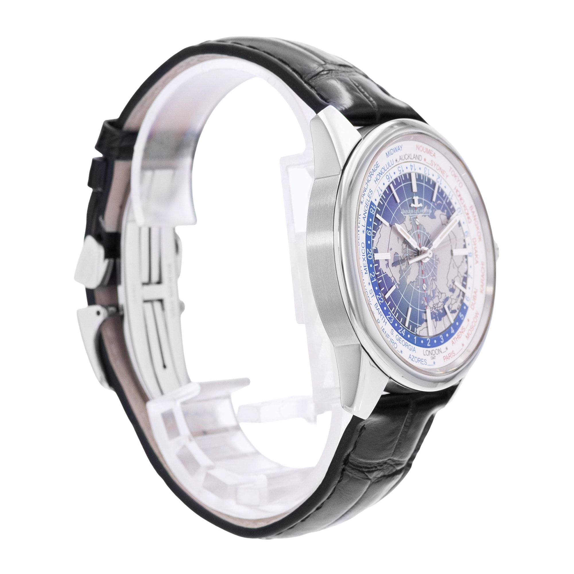 Jaeger-LeCoultre Geophysic Universal Time Q8108420 GMT Steel Mens Watch Card
