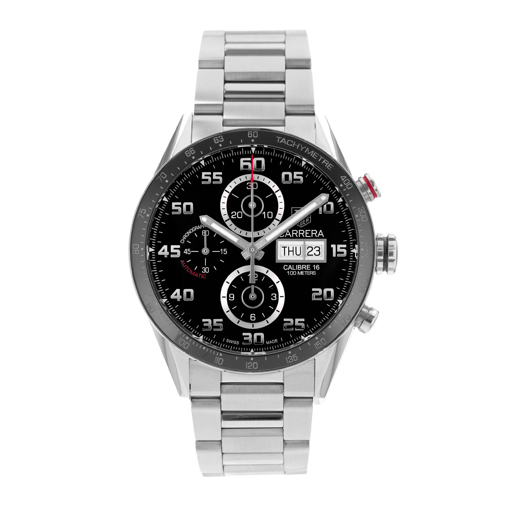 TAG Heuer Carrera Calibre 16 CV2A1R.BA0799 43mm Black Arabic Steel Box Card 2018
