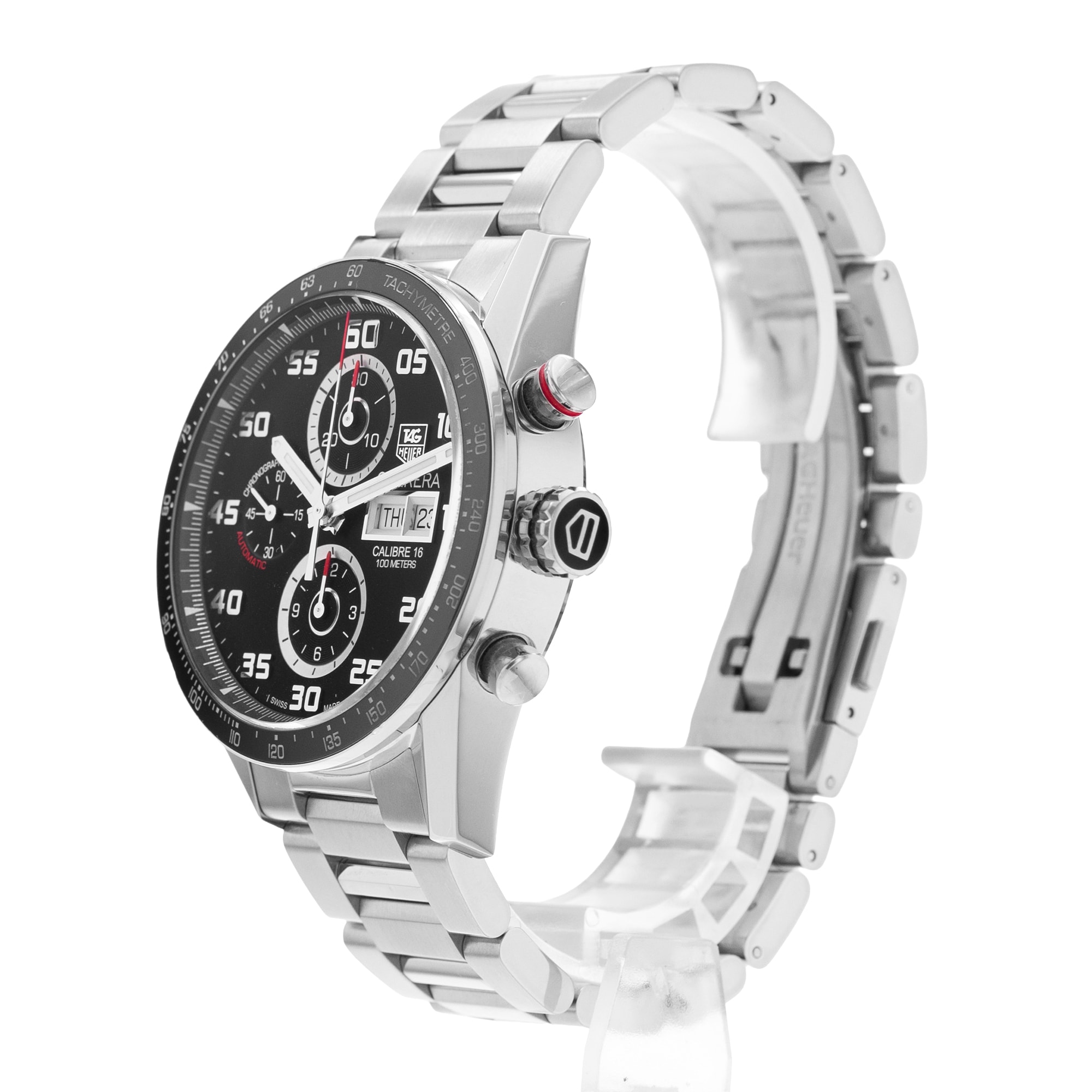 TAG Heuer Carrera Calibre 16 CV2A1R.BA0799 43mm Black Arabic Steel Box Card 2018