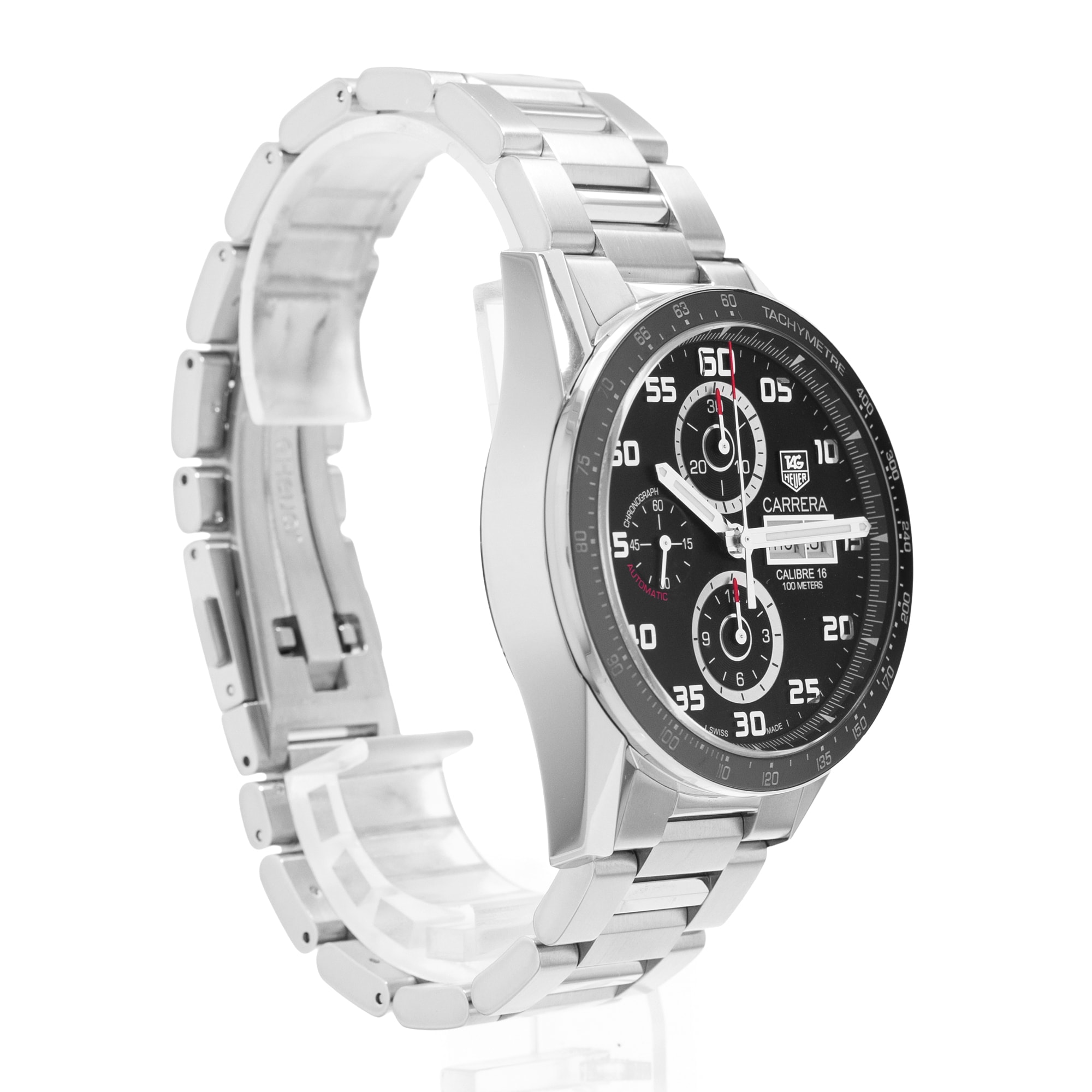 TAG Heuer Carrera Calibre 16 CV2A1R.BA0799 43mm Black Arabic Steel Box Card 2018