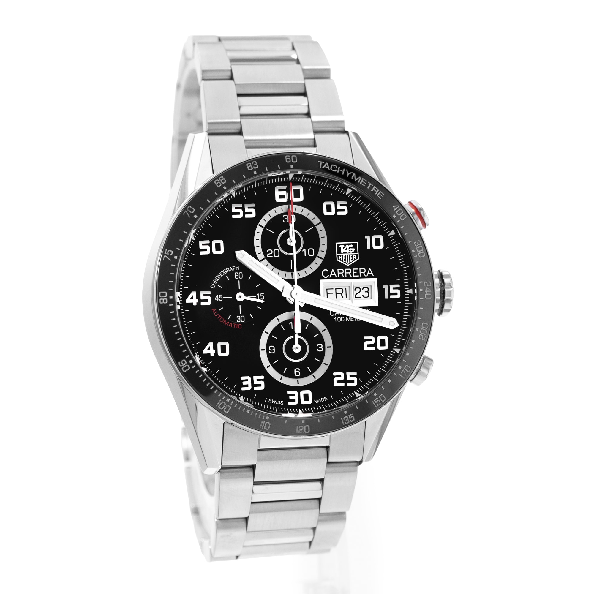 TAG Heuer Carrera Calibre 16 CV2A1R.BA0799 43mm Black Arabic Steel Box Card 2018