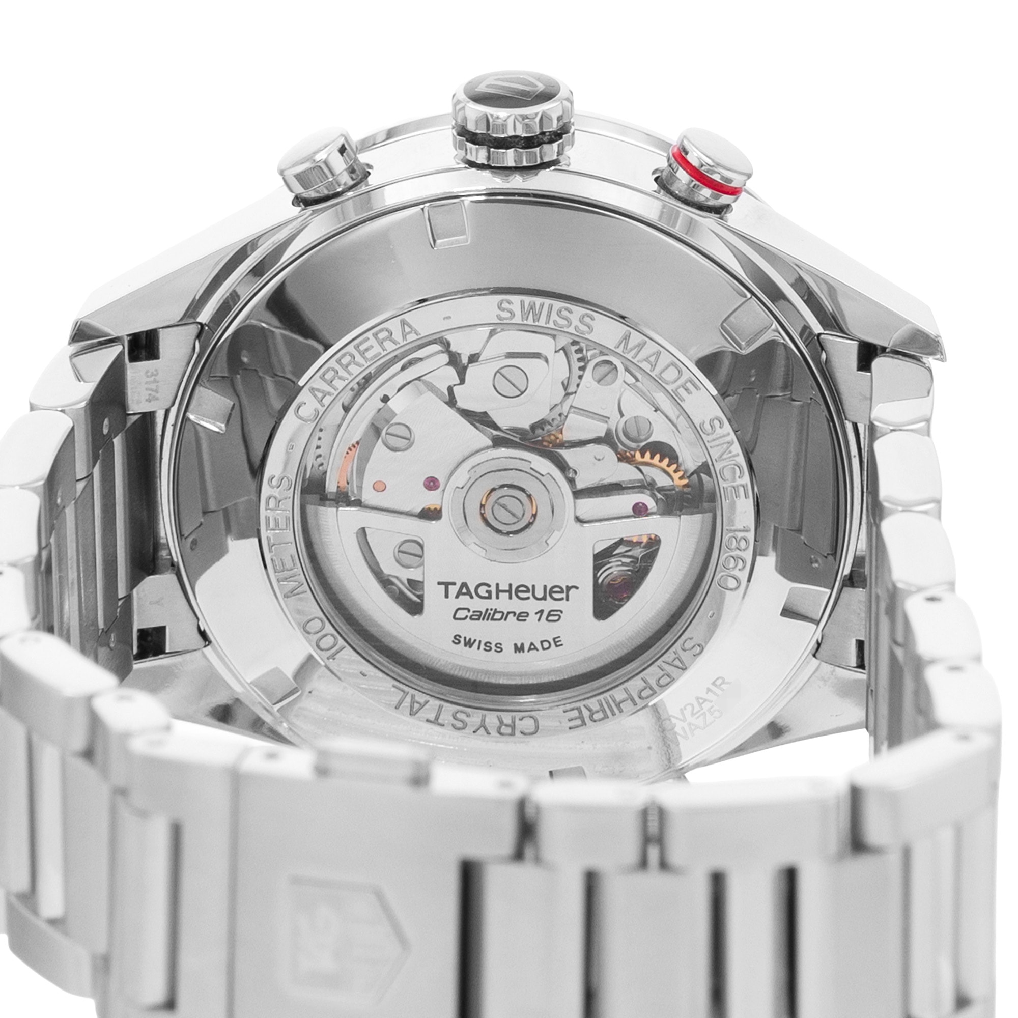 TAG Heuer Carrera Calibre 16 CV2A1R.BA0799 43mm Black Arabic Steel Box Card 2018