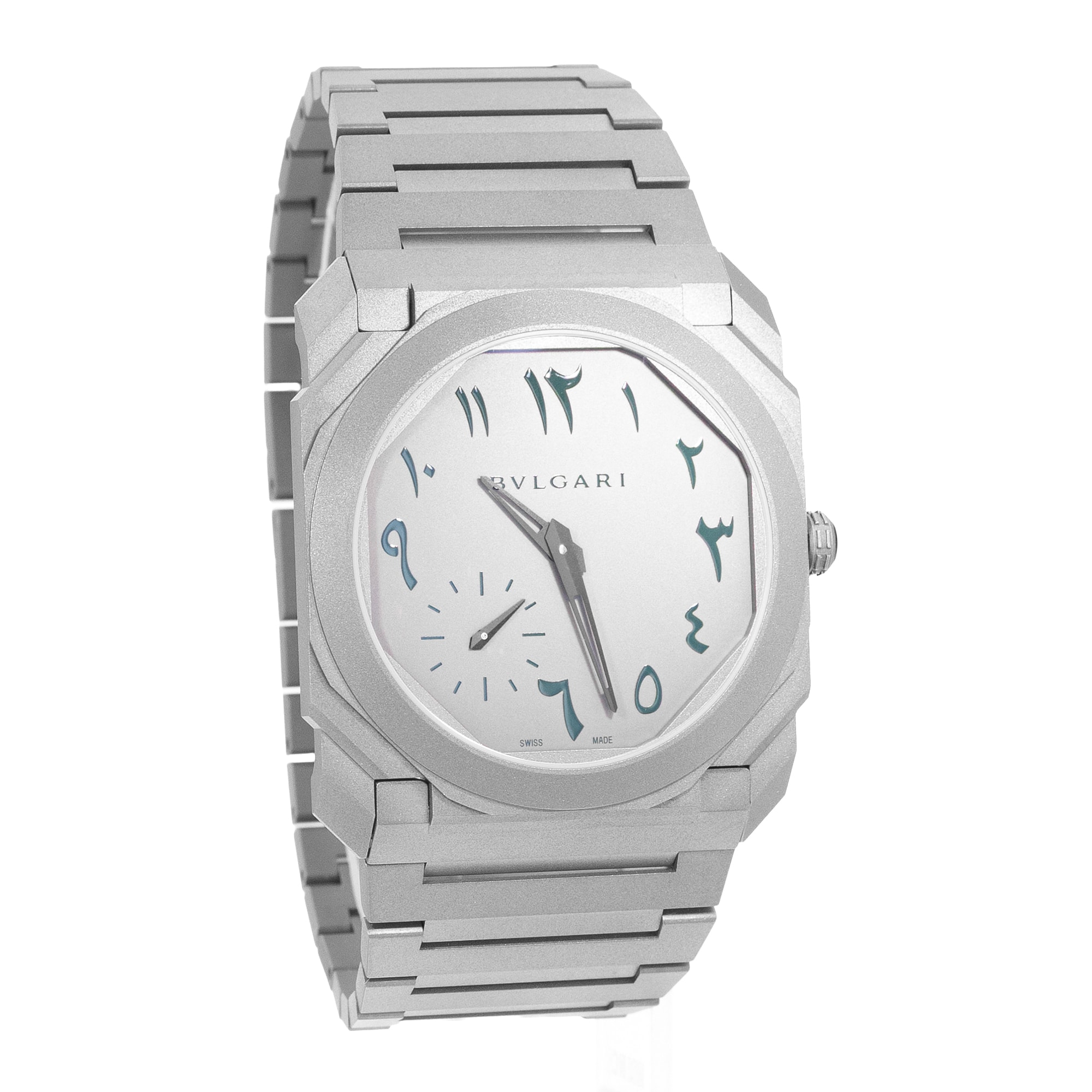 Bulgari Octo Finissimo 103023 40 Titanium Arabic Mens Watch Box Paper