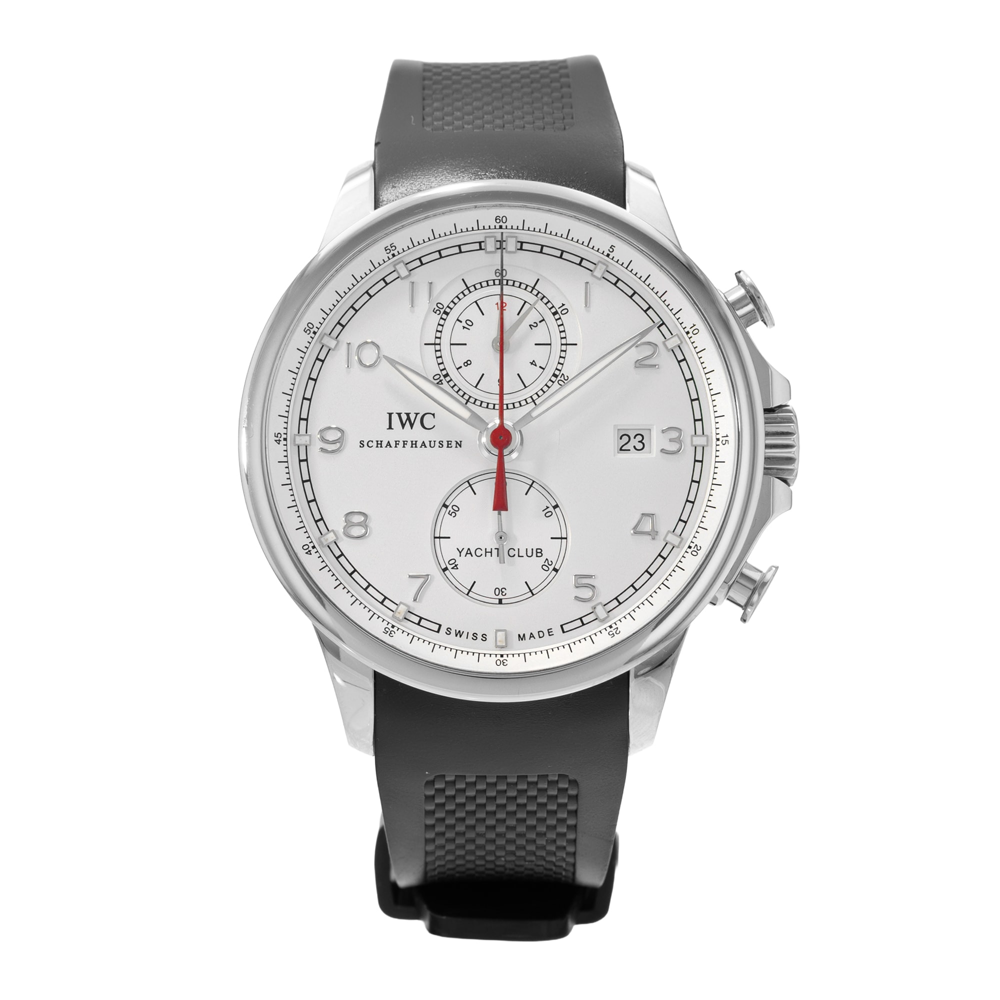 IWC Portuguese Yacht Club Chronograph IW390211 45mm Silver Dial Steel Box Papers