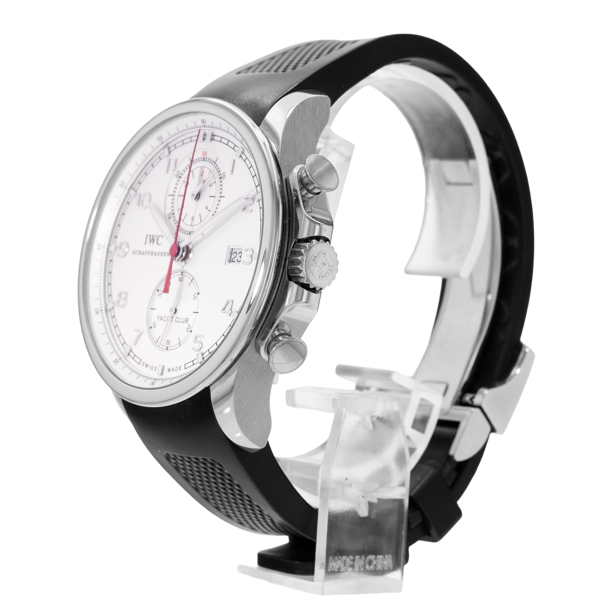IWC Portuguese Yacht Club Chronograph IW390211 45mm Silver Dial Steel Box Papers