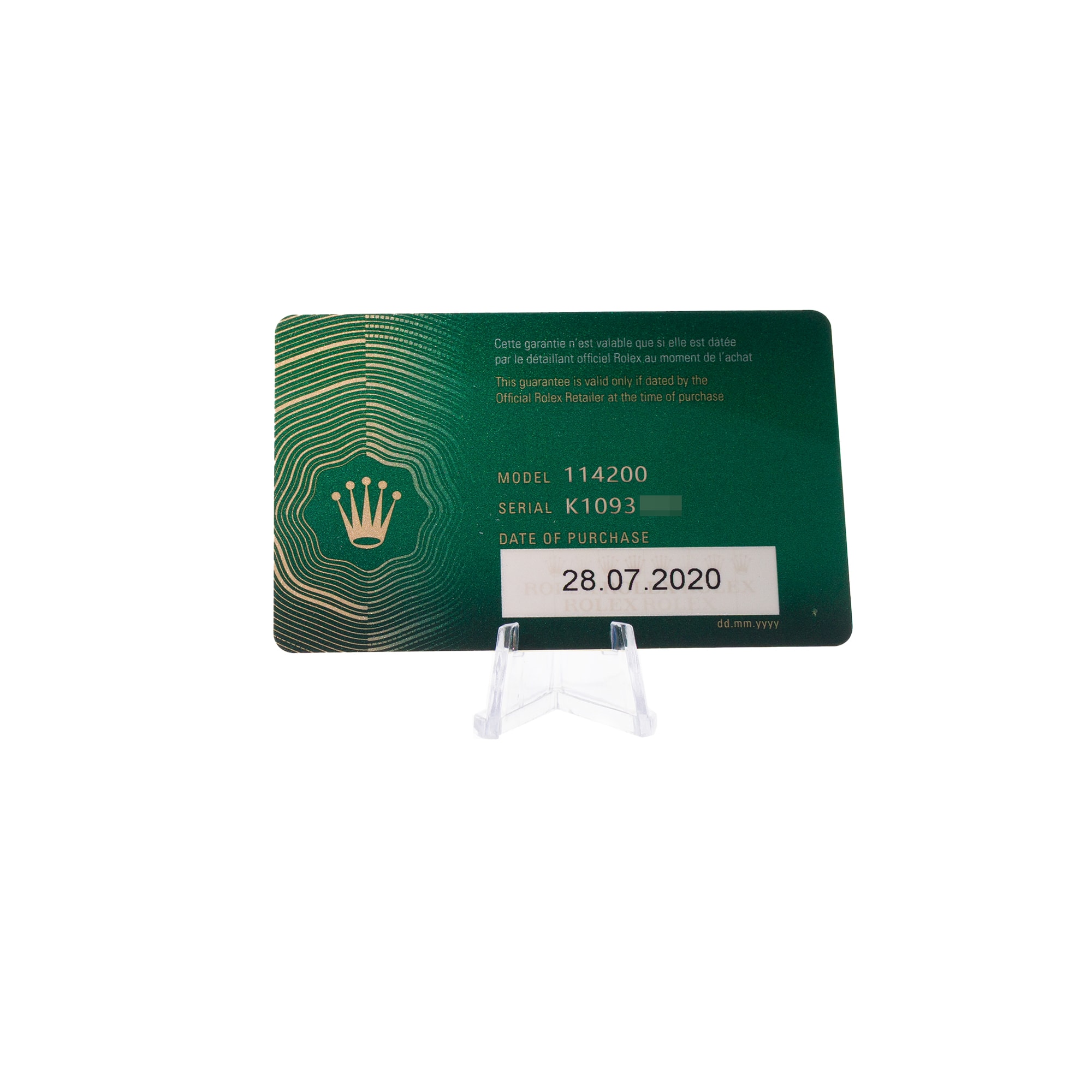 Rolex Oyster Perpetual 34 114200 Blue Arabic Steel Oyster Mens Watch Card 2020