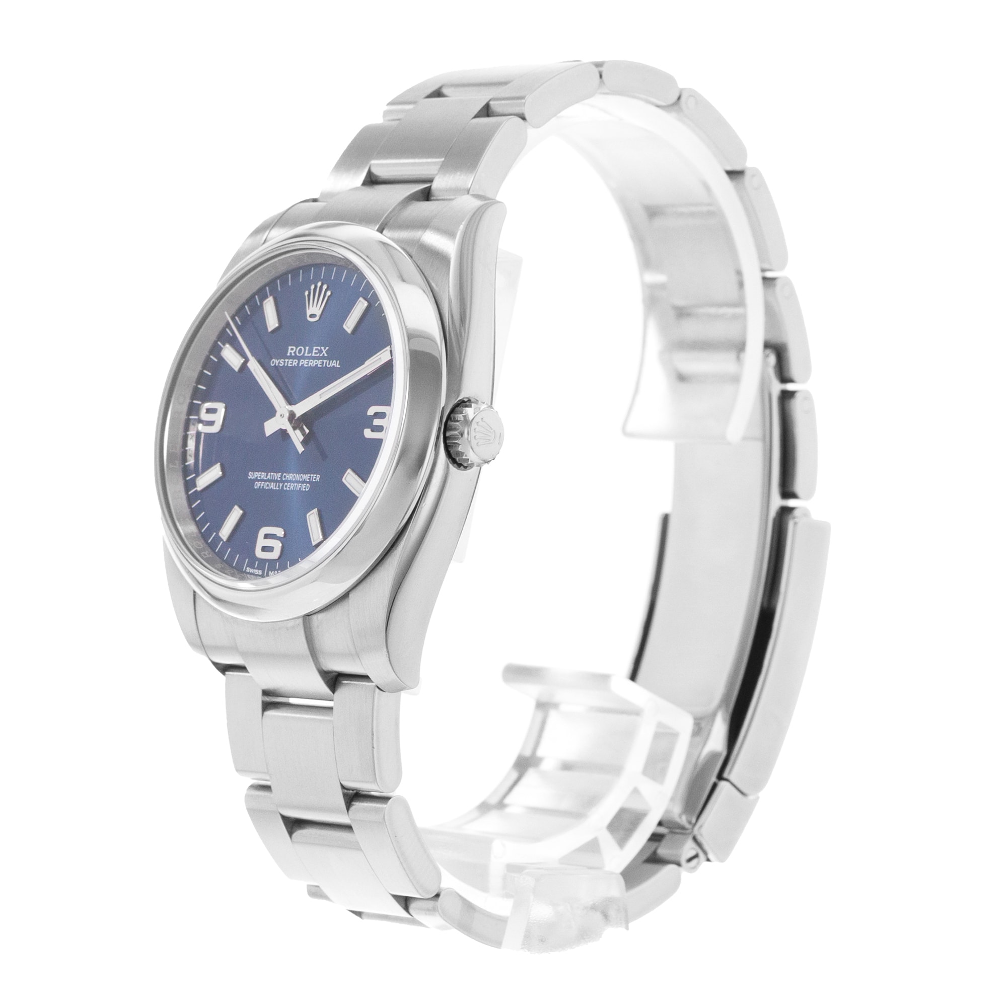 Rolex Oyster Perpetual 34 114200 Blue Arabic Steel Oyster Mens Watch Card 2020