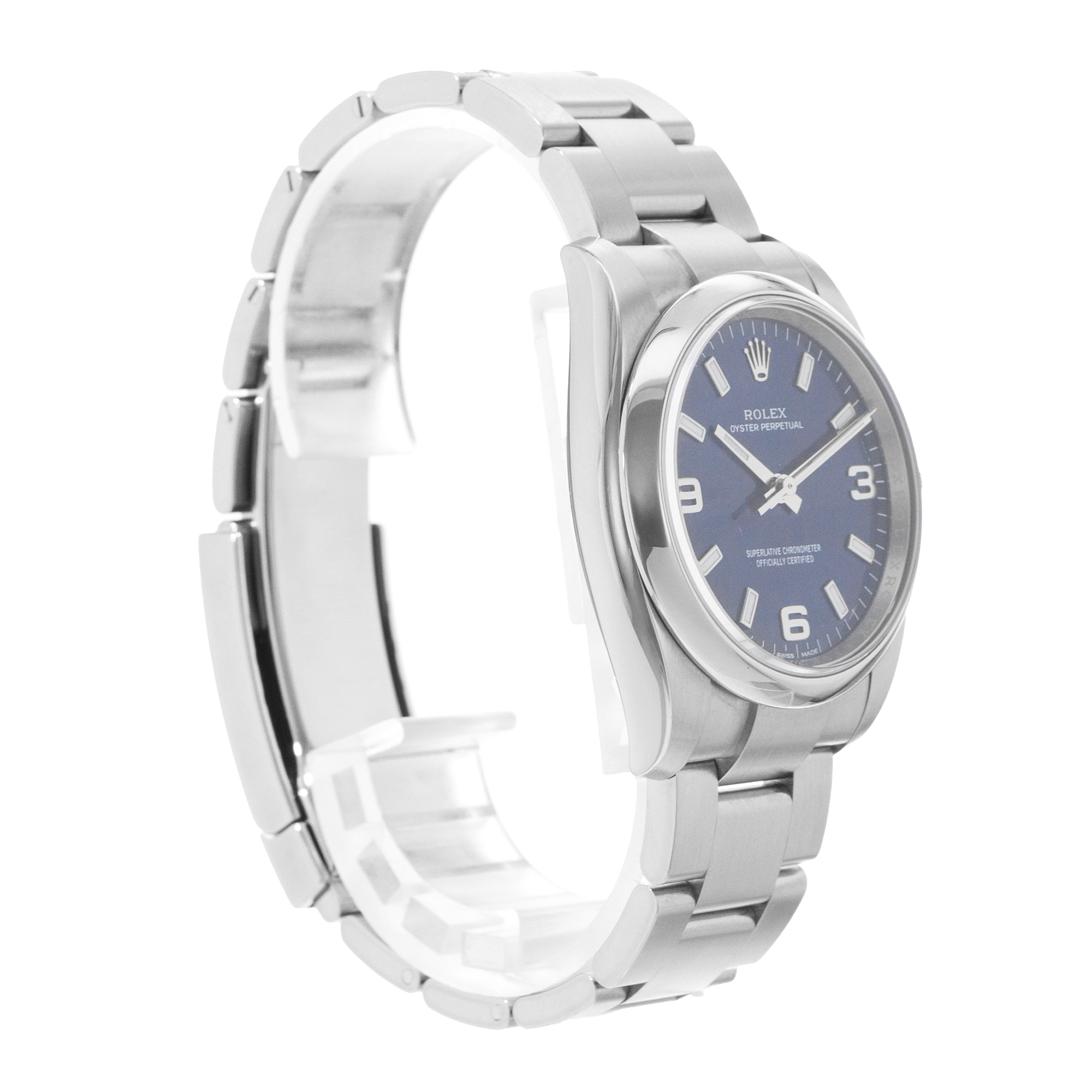 Rolex Oyster Perpetual 34 114200 Blue Arabic Steel Oyster Mens Watch Card 2020