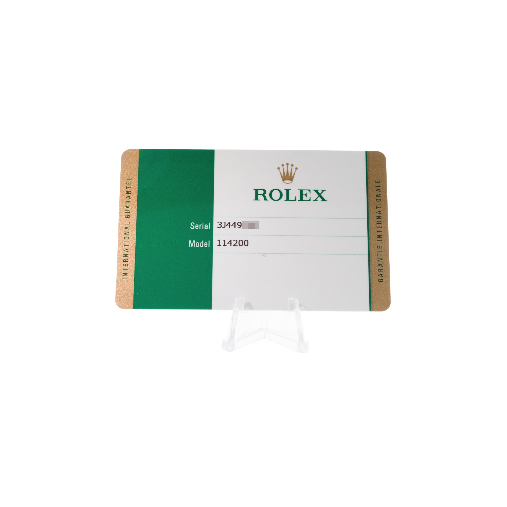 Rolex Oyster Perpetual 34 114200 White Arabic Steel Oyster Mens Watch Card 2017