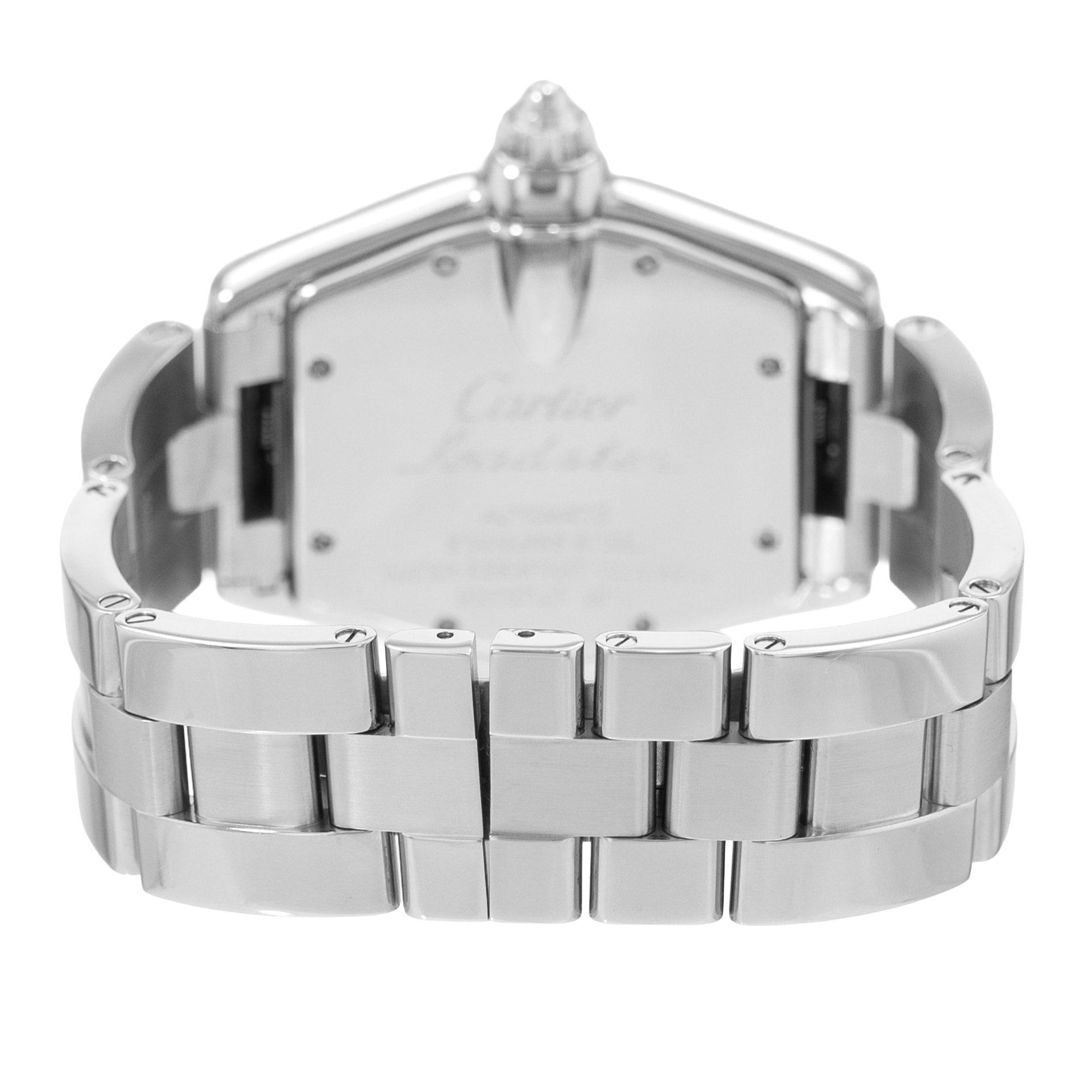 Cartier Roadster W62025V3 2510 38mm Silver Roman Steel Automatic Mens Watch