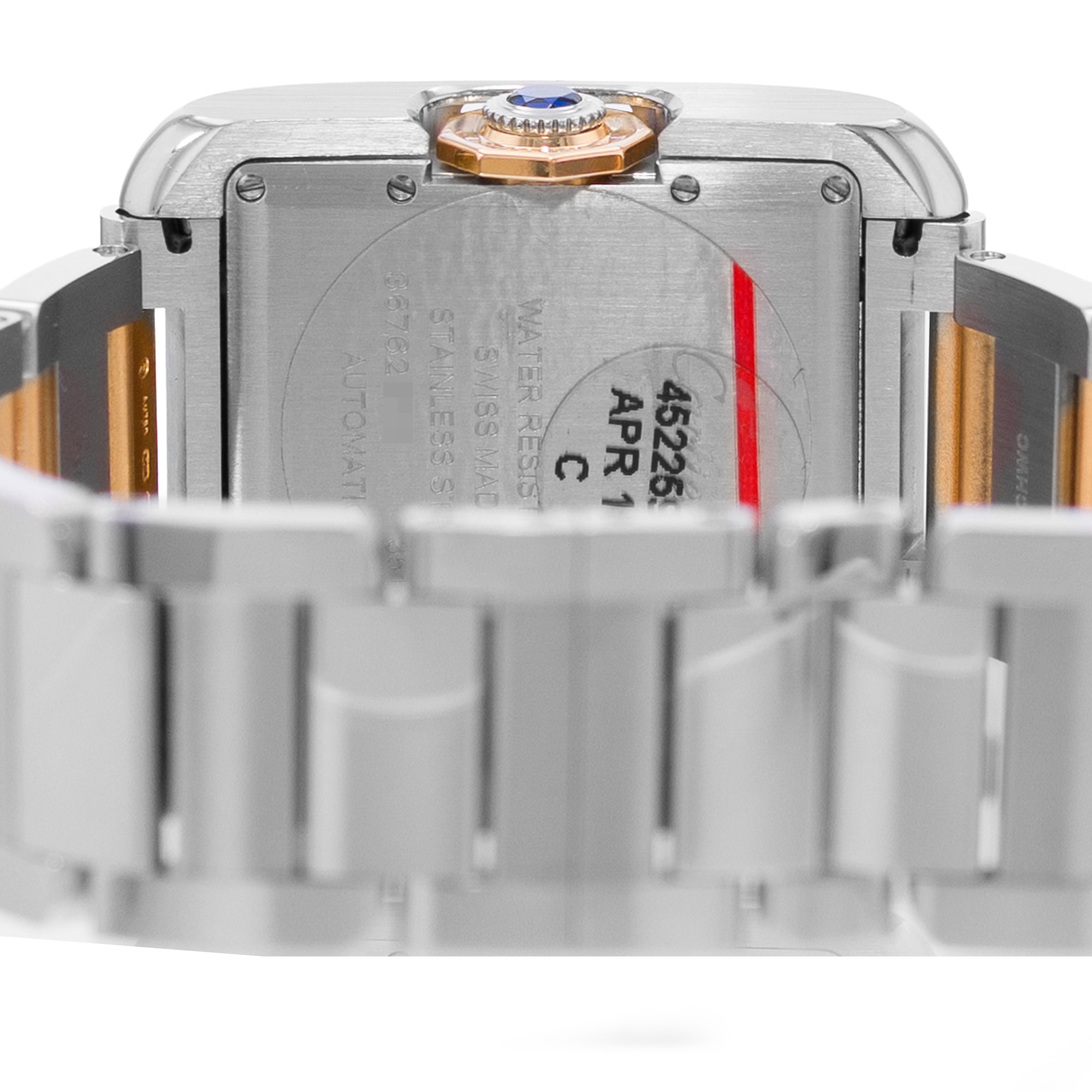 Cartier Tank Anglaise WT100034 3511 29mm Large Silver Diamond Steel Rose Gold