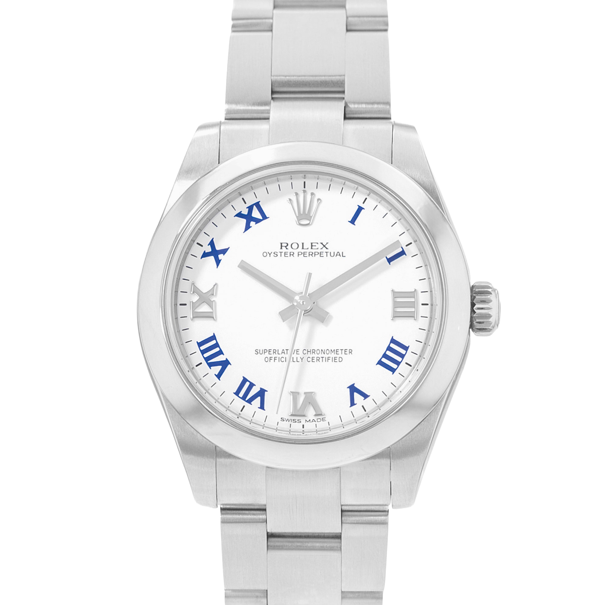 Rolex Oyster Perpetual 31 177200 White Roman Dial Steel Automatic Ladies Watch